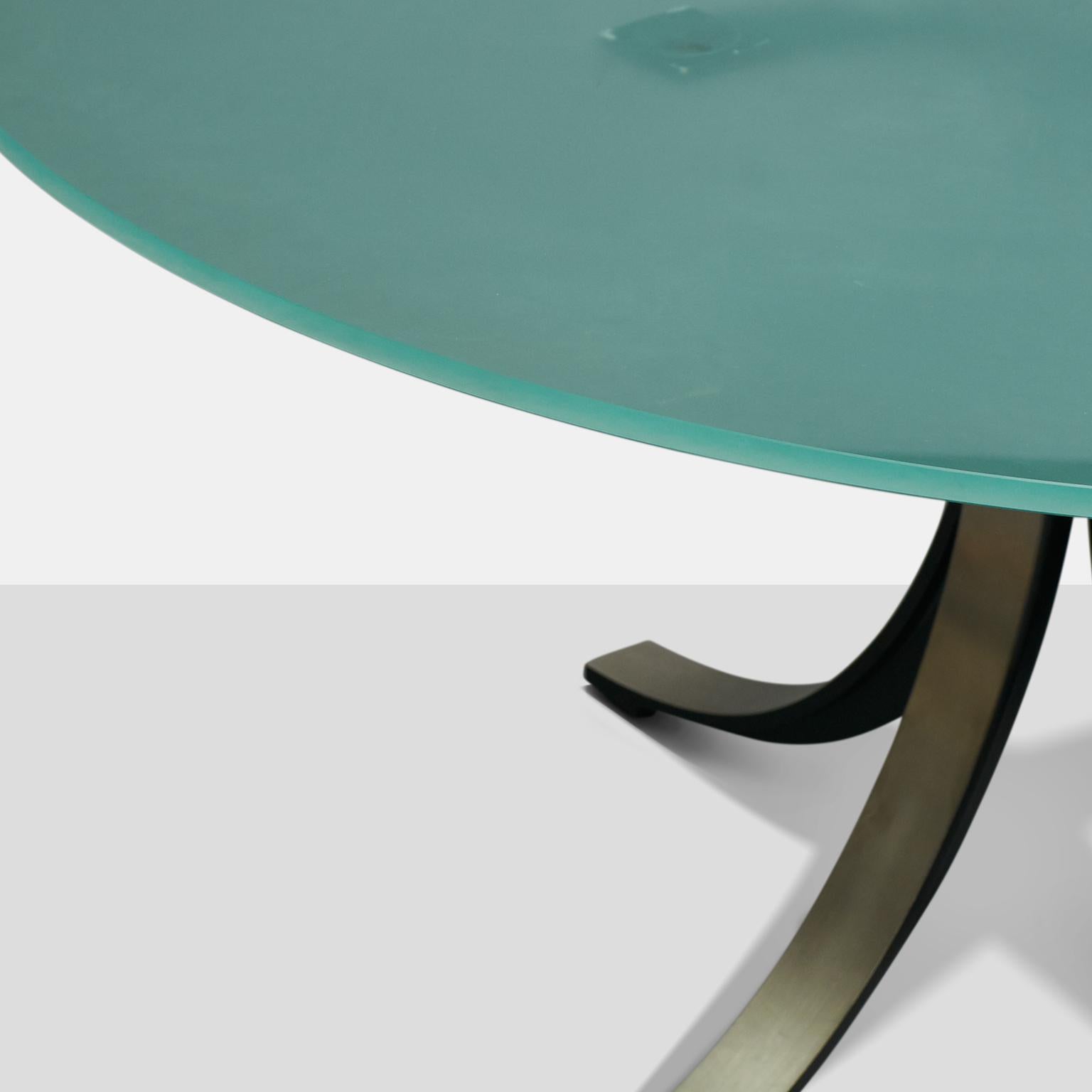 italien Table de salle à manger surmontée de verre d'Osvaldo Borsani en vente