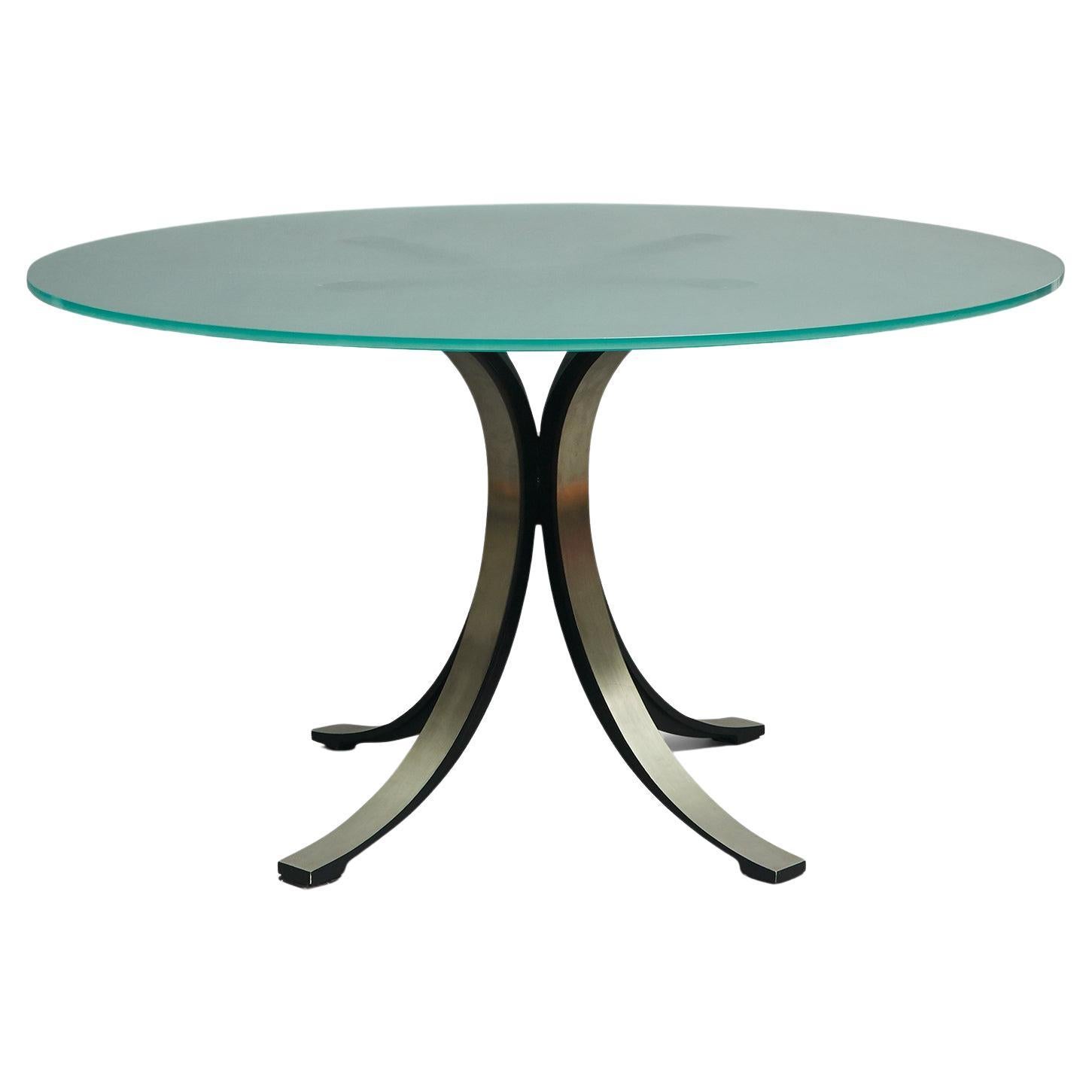 Glass Topped Dining Table by Osvaldo Borsani