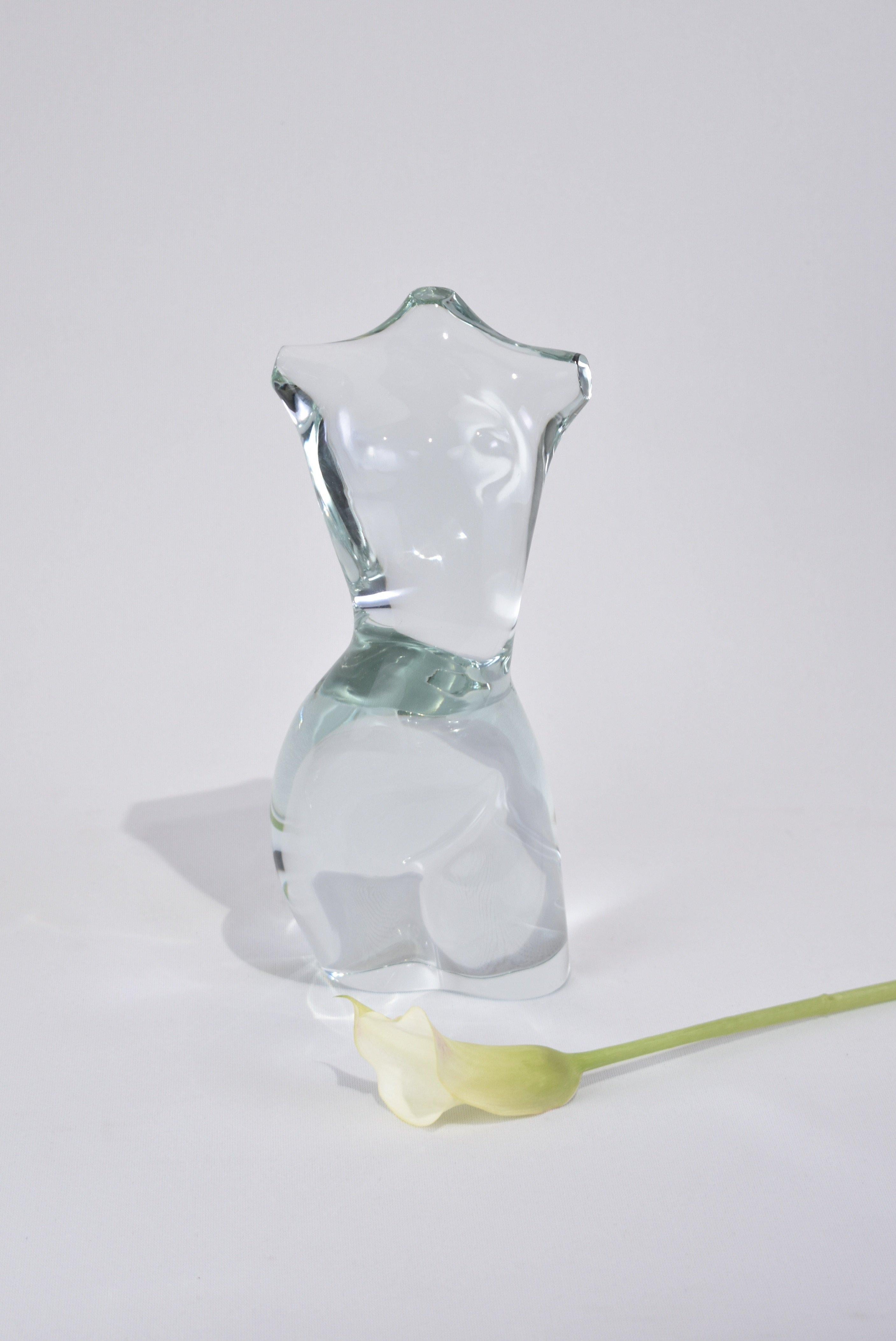 Glass Torso Sculpture In Good Condition In Richmond, VA