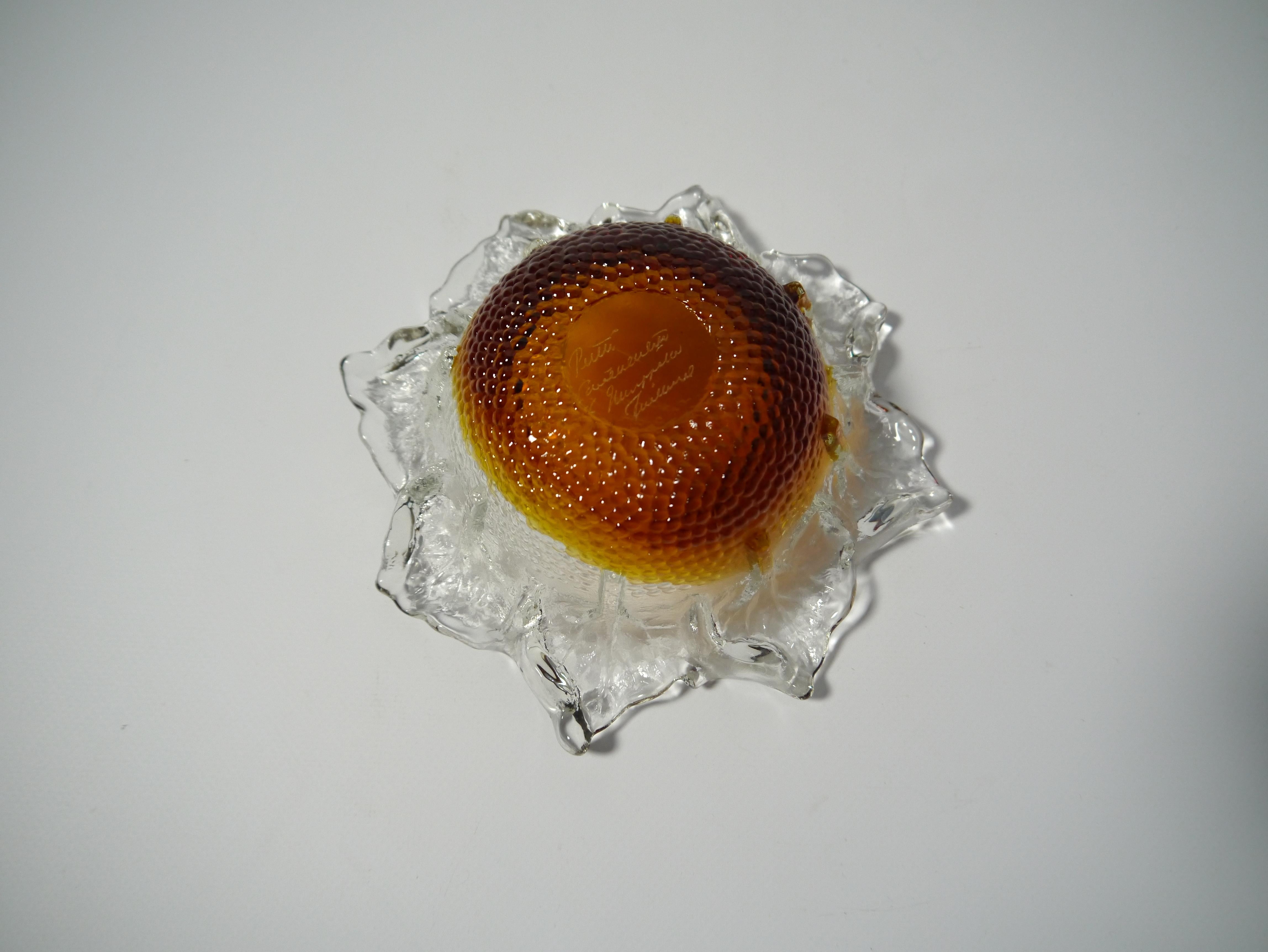 Verre Plateau et bol en verre de Pertti Santalahti pour Humppila, Finlande, 1970 en vente