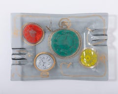 Orologi a vassoio in vetro di Michael and Frances Higgins