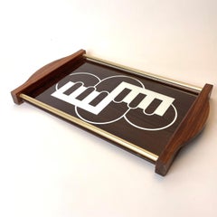 Vassoio in vetro in stile Art Deco, anni '20 - '30