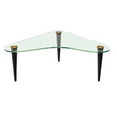 Glass Tripod Coffee Table by Gilbert Rohde for Herman Miller, 1940s, Rare