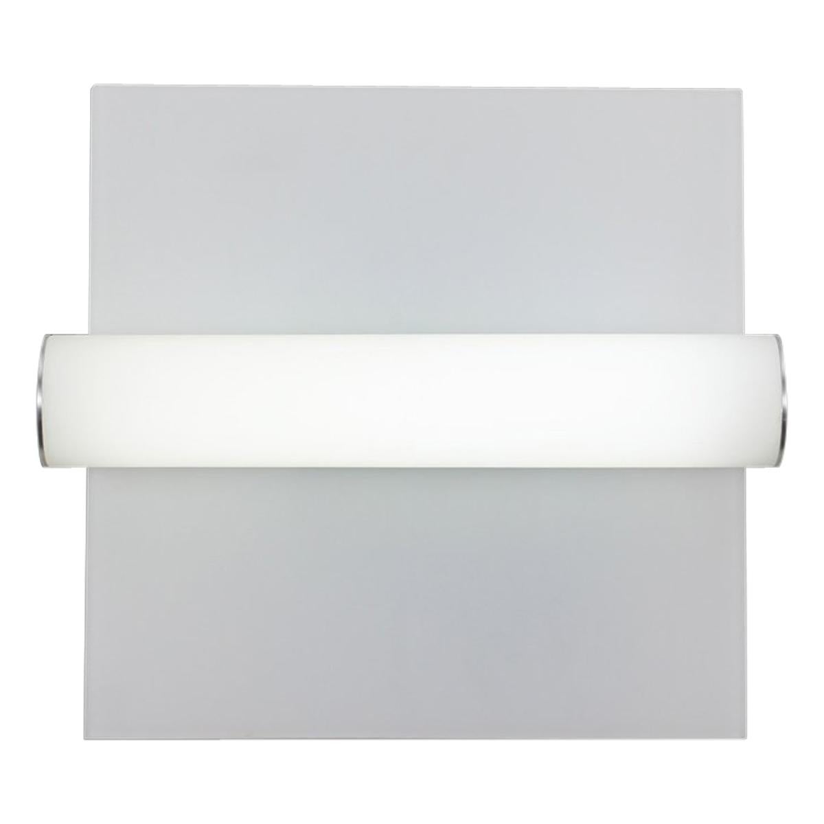 Glass Tube on Flat Glass Sconce in the Manner of Streamline Moderne For Sale