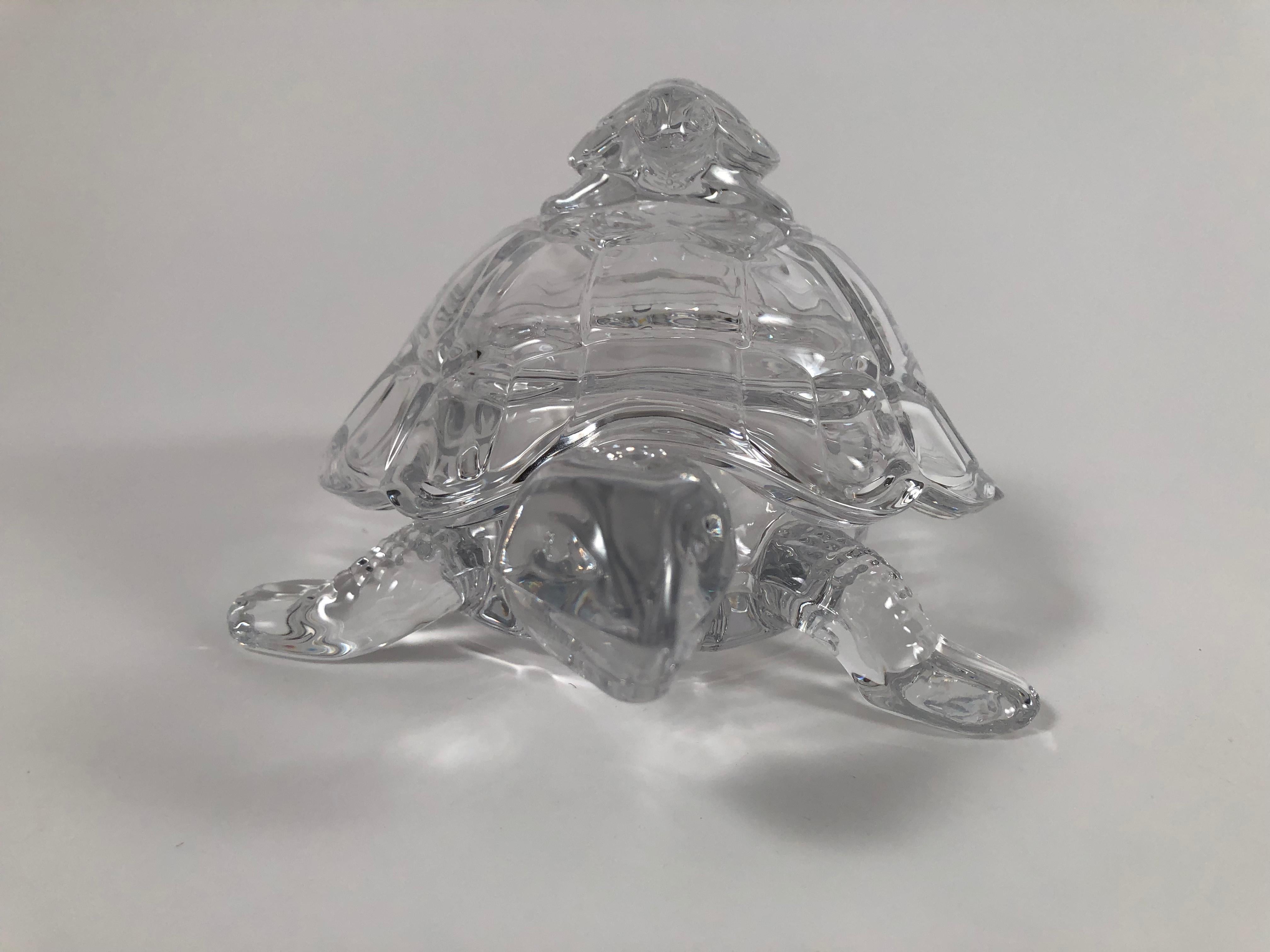 Unknown Glass Turtle Form Covered Candy or Nut Dish