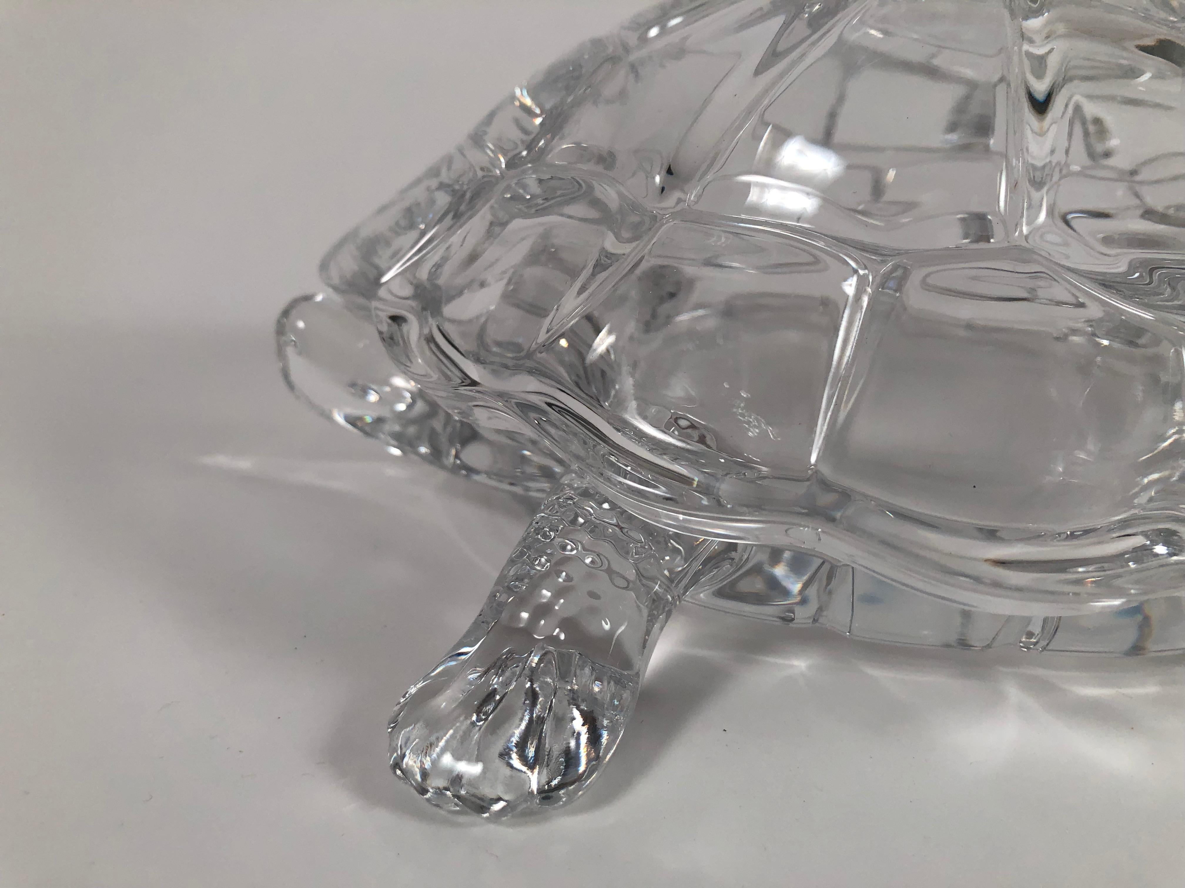 Glass Turtle Form Covered Candy or Nut Dish 1