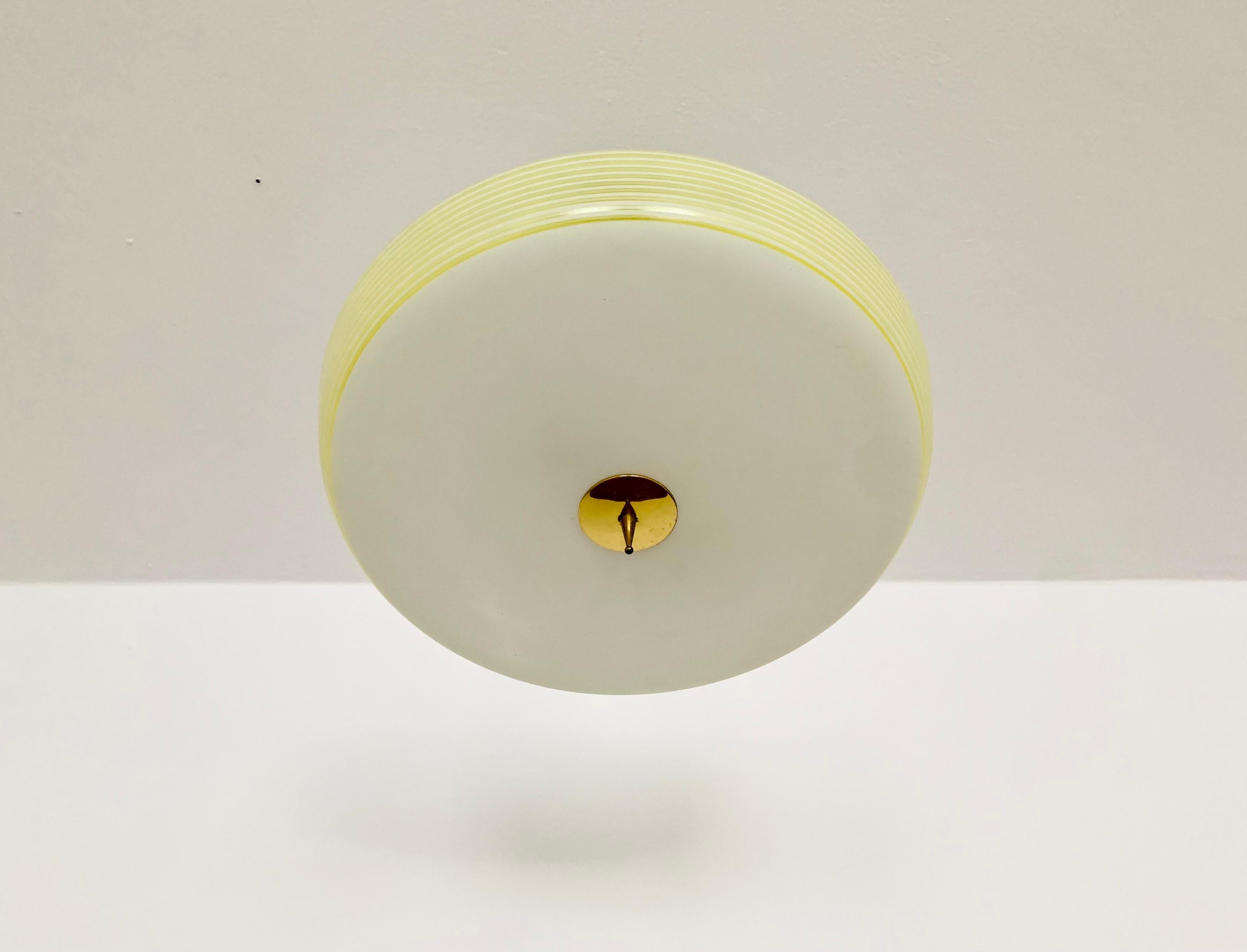 Uplight de cristal by Doria mediados del siglo XX en venta