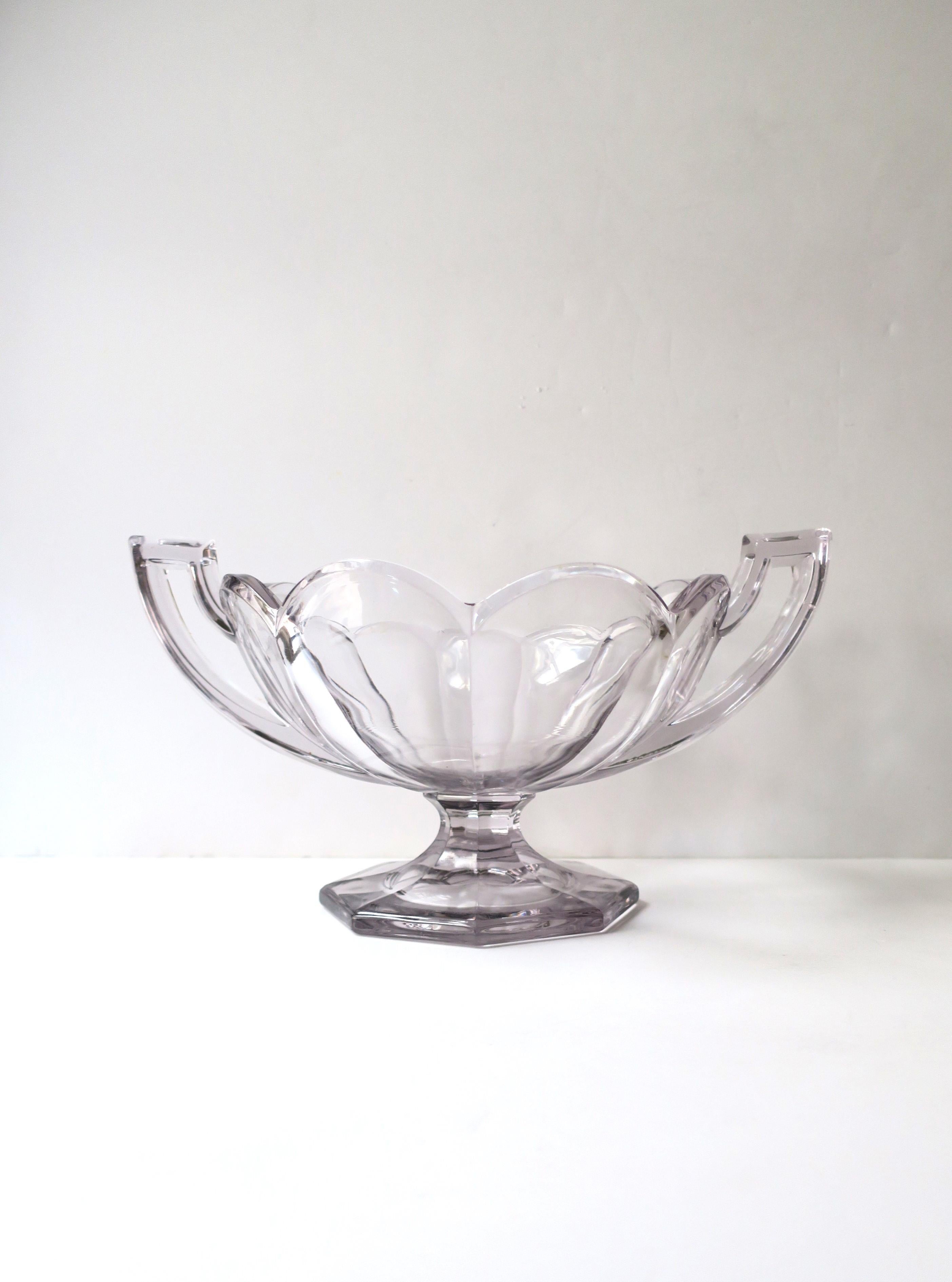 American Glass Urn with Scalloped Edge For Sale
