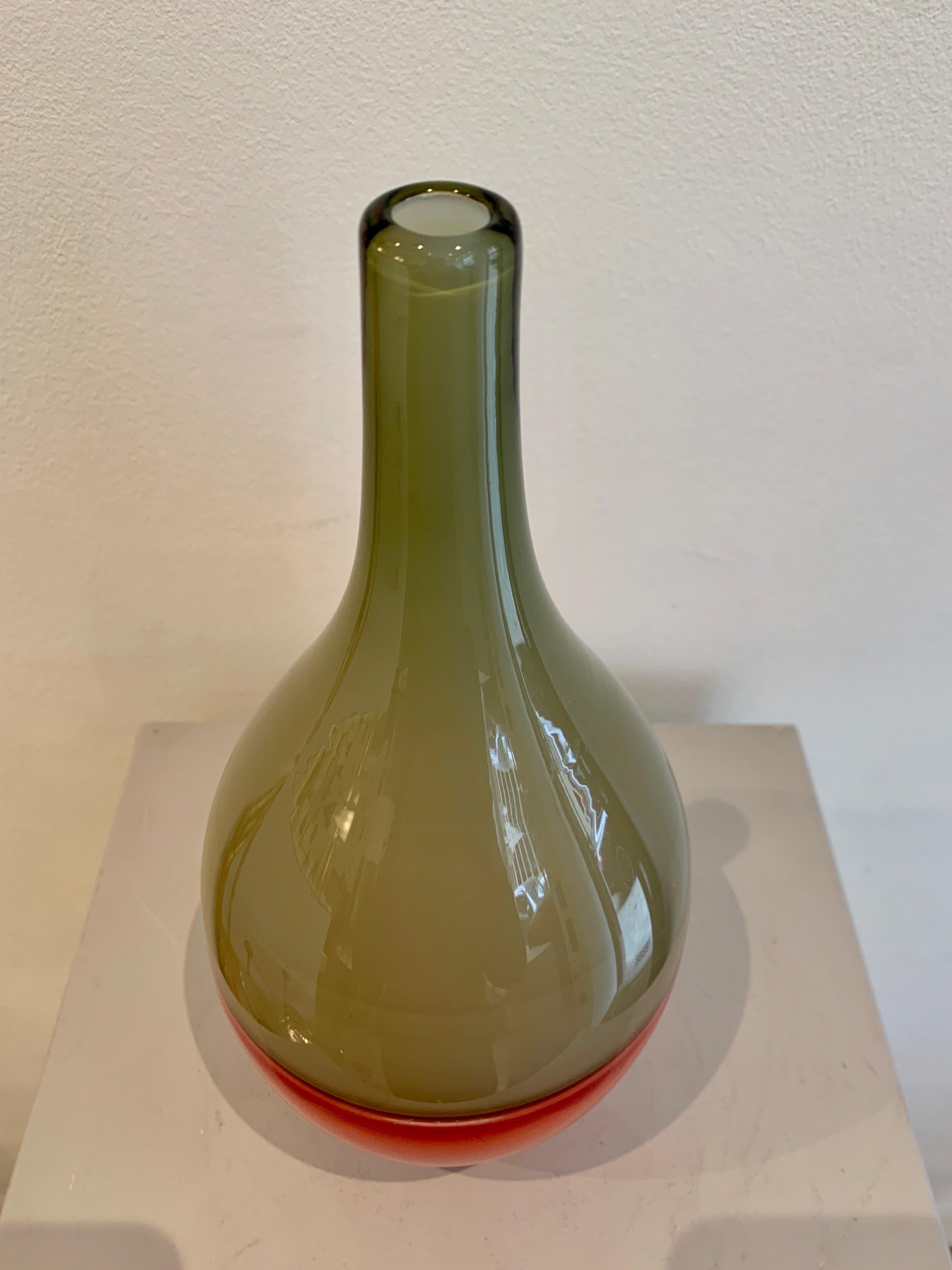 Glass Vase by Alfredo Barbini, 1980s In Good Condition For Sale In Brussels, BE