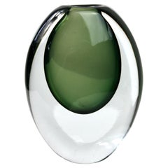 Jarrón de cristal de Asta Strömberg para Strömbergshyttan, años 50