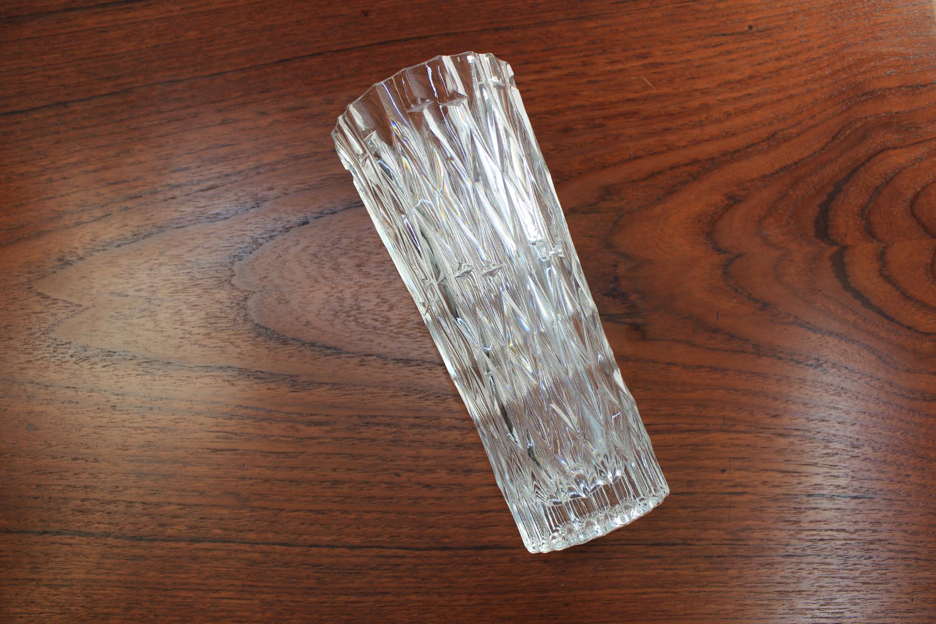 Glass Vase by Bohemia Glass, 1960s In Good Condition In Praha, CZ