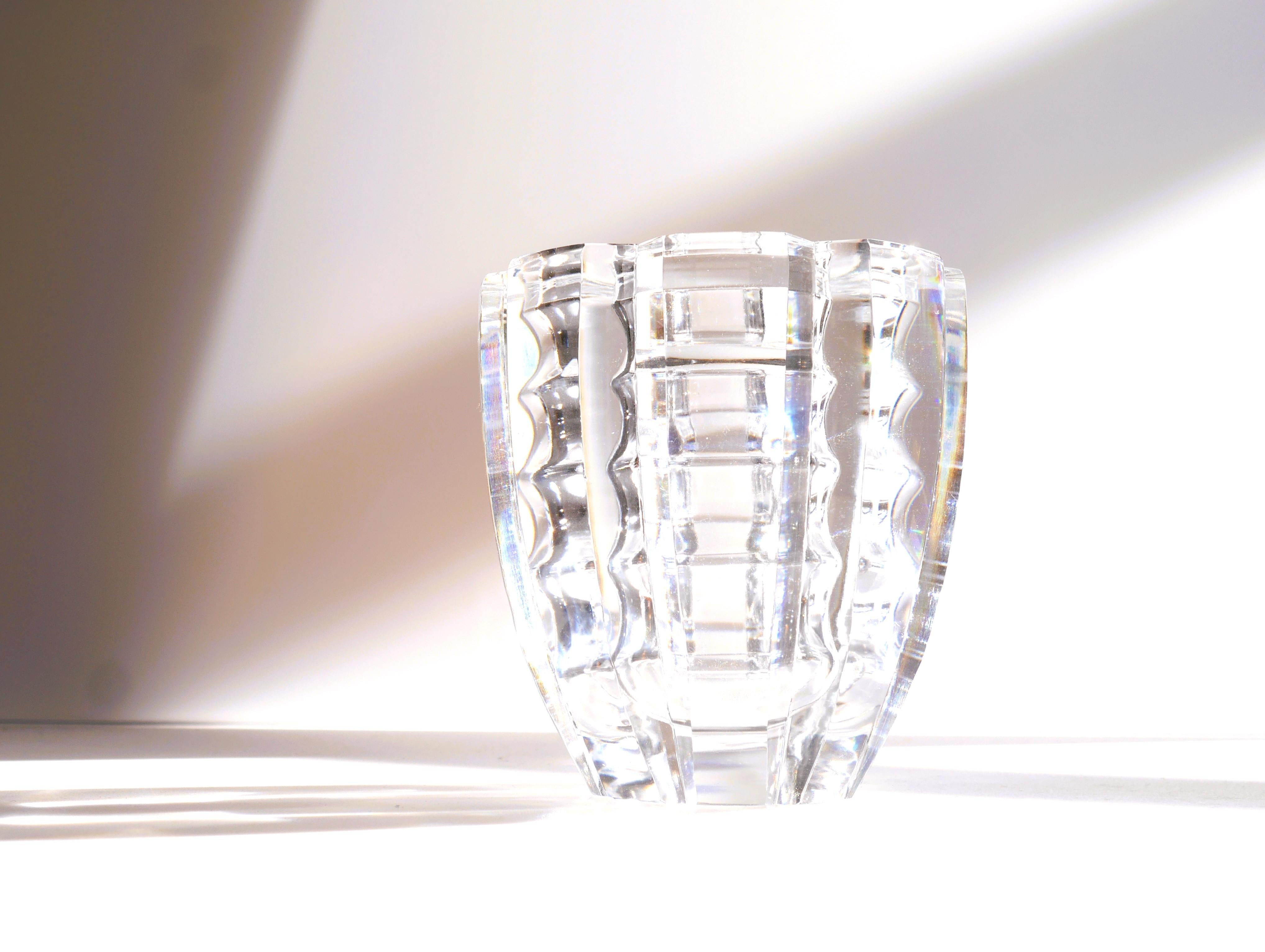Mid-Century Modern Glass Vase by Edvin Öhrström for Orrefors