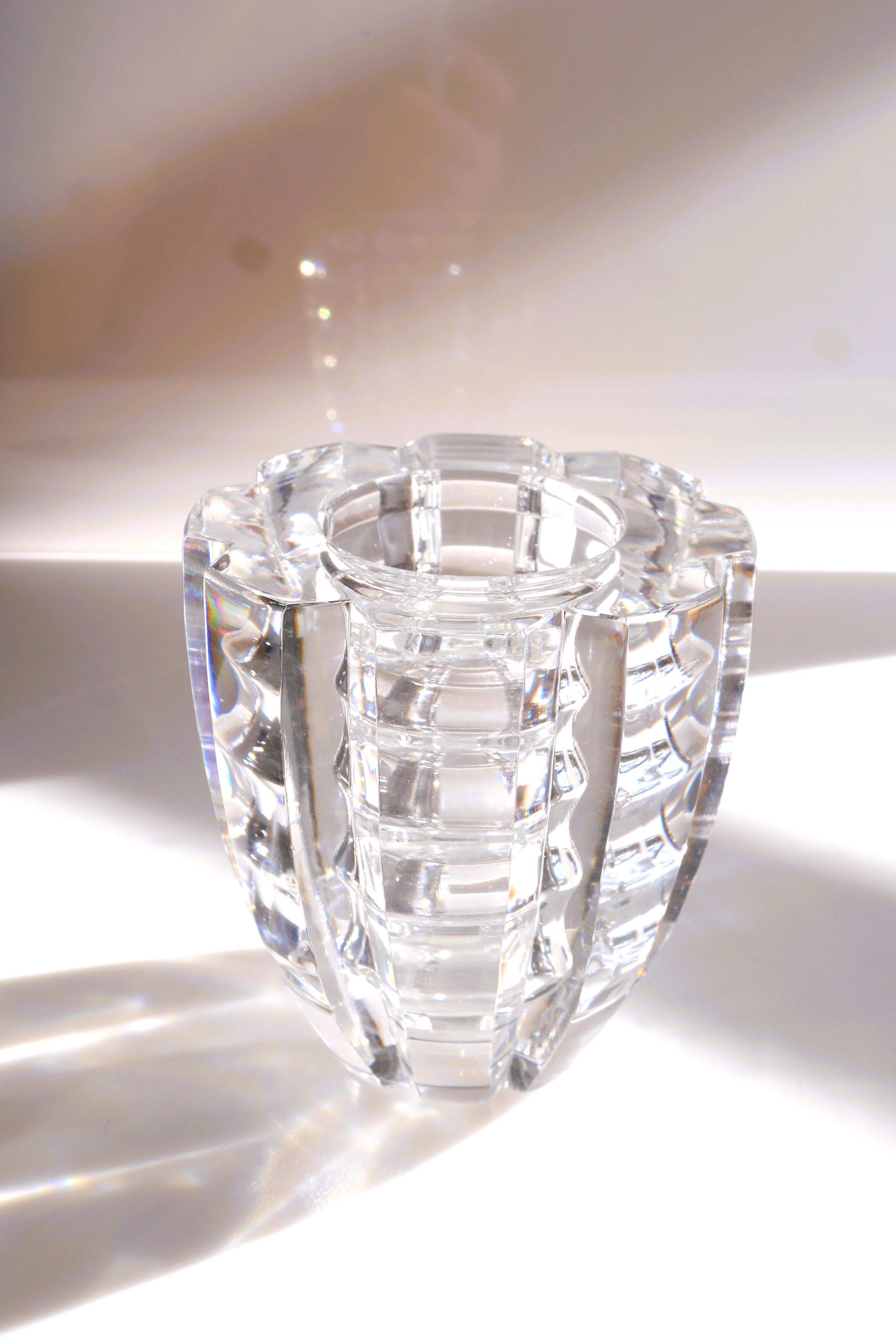 Swedish Glass Vase by Edvin Öhrström for Orrefors