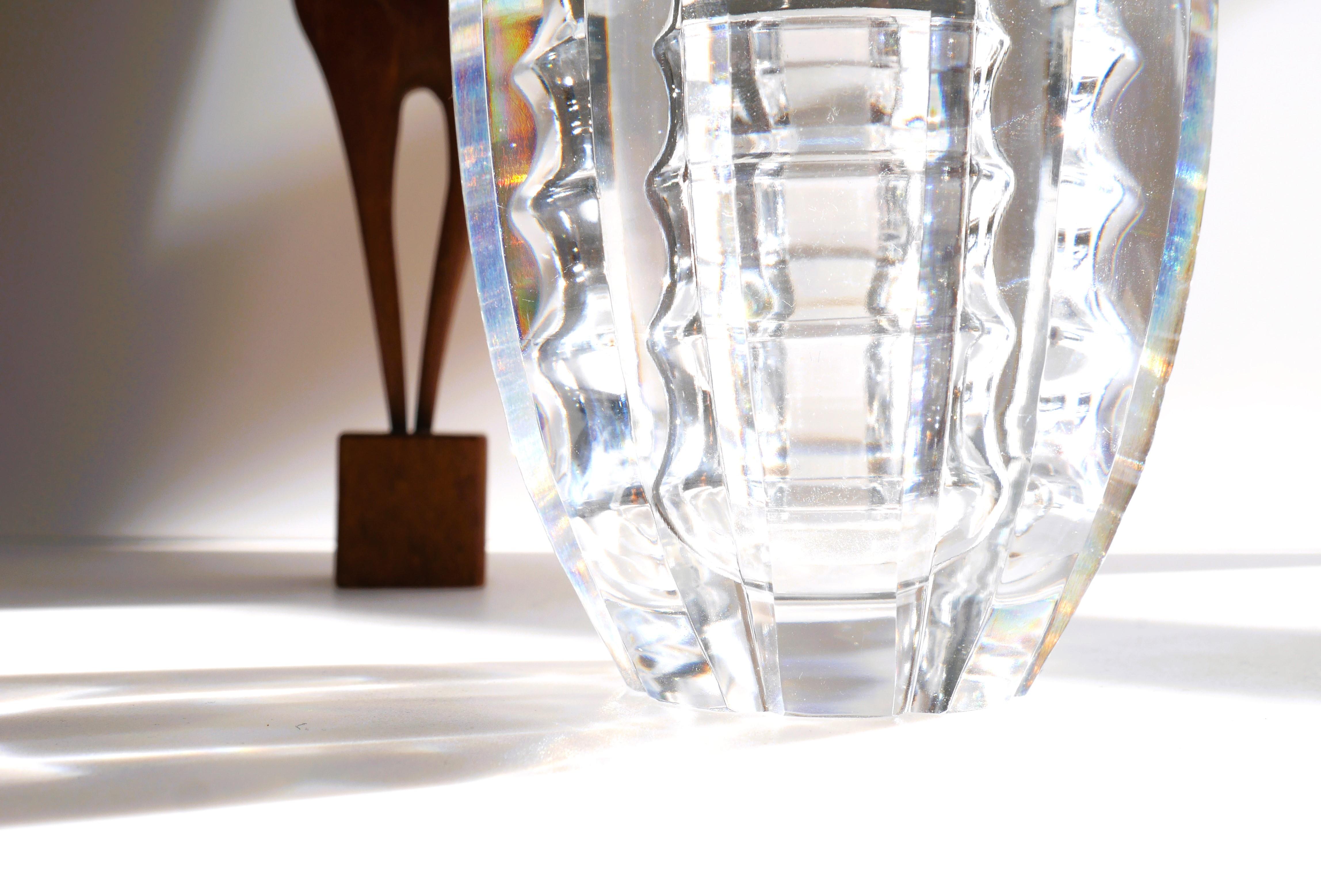 Glass Vase by Edvin Öhrström for Orrefors In Good Condition In Skarpnäck, SE
