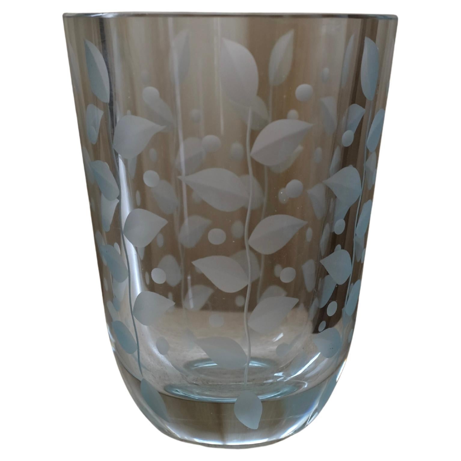 Glass Vase by Edward Hald for Orrefors