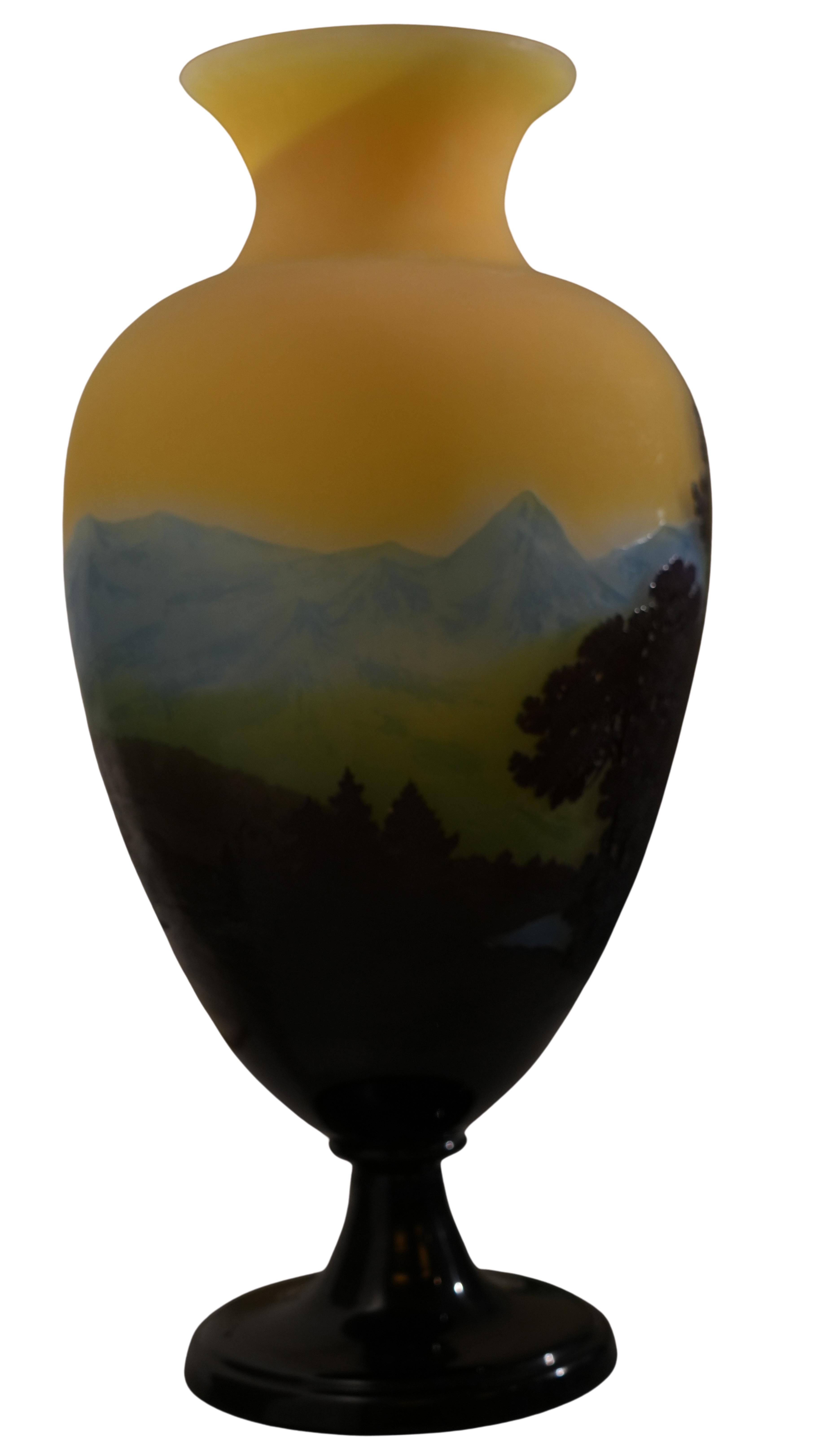 Francese Vaso di vetro di Émile Gallé in vendita