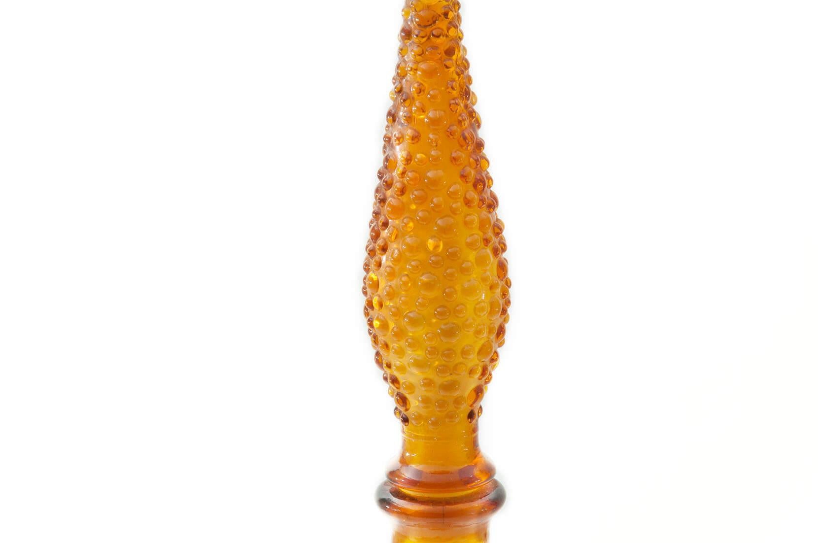 Mid-Century Modern Glass Vase by Empoli, Manufactured in Murano, Italy 1960, in an Orange Color For Sale