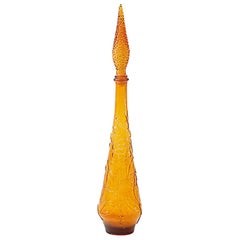 Glass Vase by Empoli, Manufactured in Murano, Italy 1960, in an Orange Color
