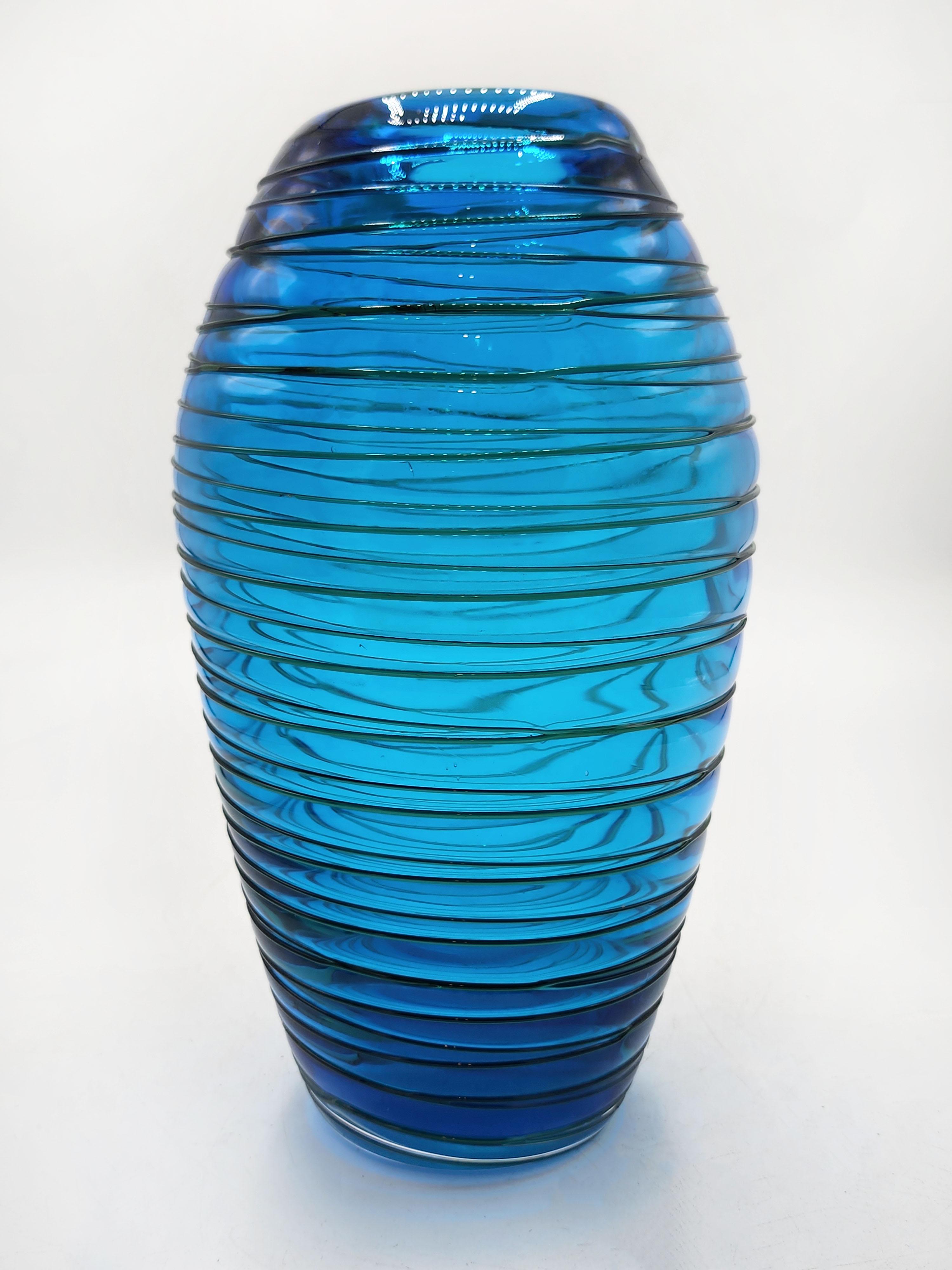 Italiano Vaso in vetro di Fulvio Bianconi per Venini, anni '70 in vendita