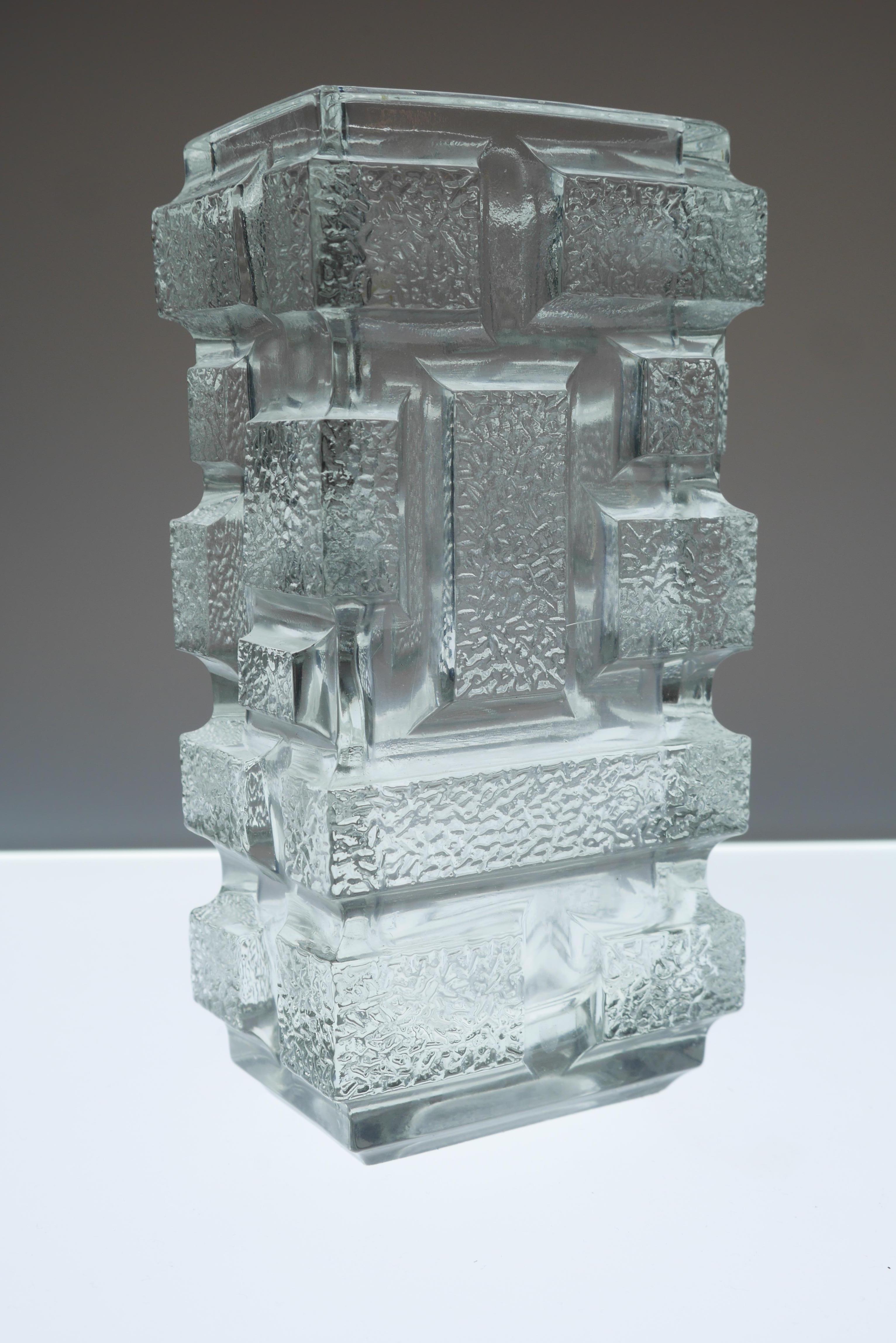 Mid-Century Modern Glass Vase by Jiri Zejmon for Sklo Union.
