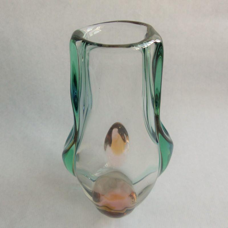 Mid-20th Century Glass vase by JOSEF HOSPODKA for Chribsa Glas. 1950 - 1959 For Sale
