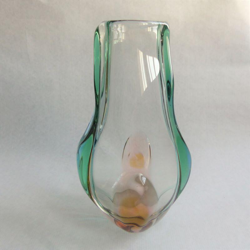 Glass vase by JOSEF HOSPODKA for Chribsa Glas. 1950 - 1959 For Sale 1