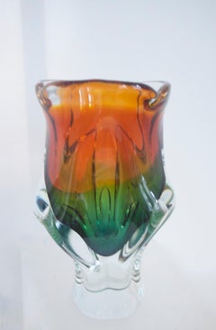 Glass Vase by Josef Hospodka for Chribska 'Czech', Mid to 1960s-1970s