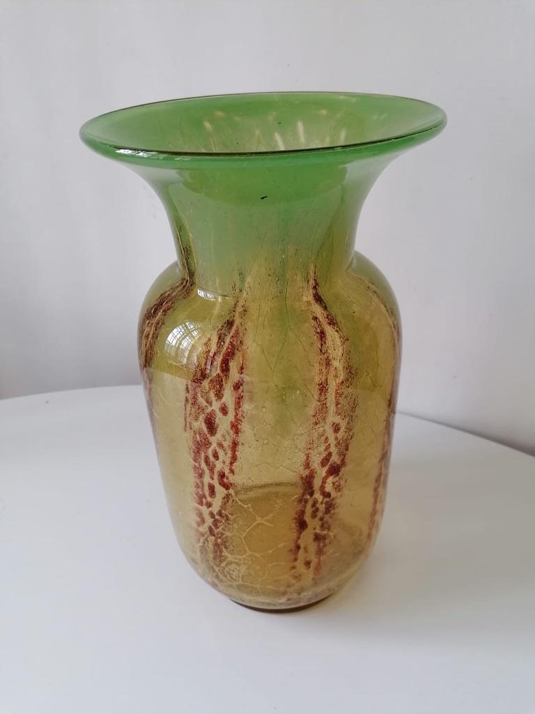 Art Deco Glass Vase by Karl Wiedmann for WMF Ikora For Sale