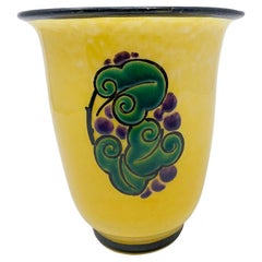 Glass Vase by Marcel Goupy, Signed