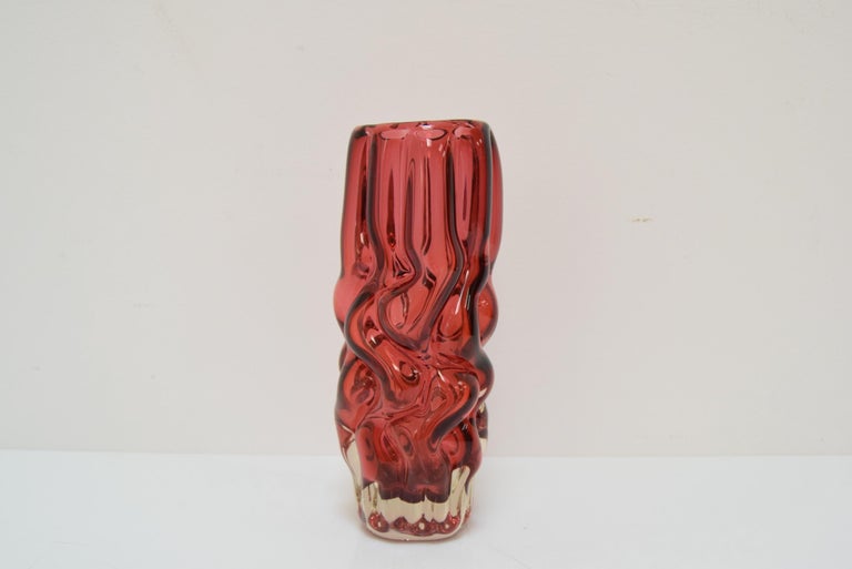 Glass Vase by Pavel Hlava for Crystalex Nový Bor, 1970s For Sale at 1stDibs