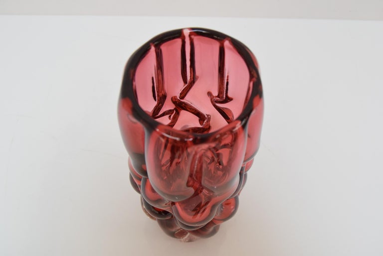 Glass Vase by Pavel Hlava for Crystalex Nový Bor, 1970s For Sale at 1stDibs