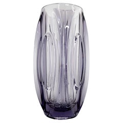 Vintage Glass Vase by Rudolf Schrotter for Sklo Union, 1950's