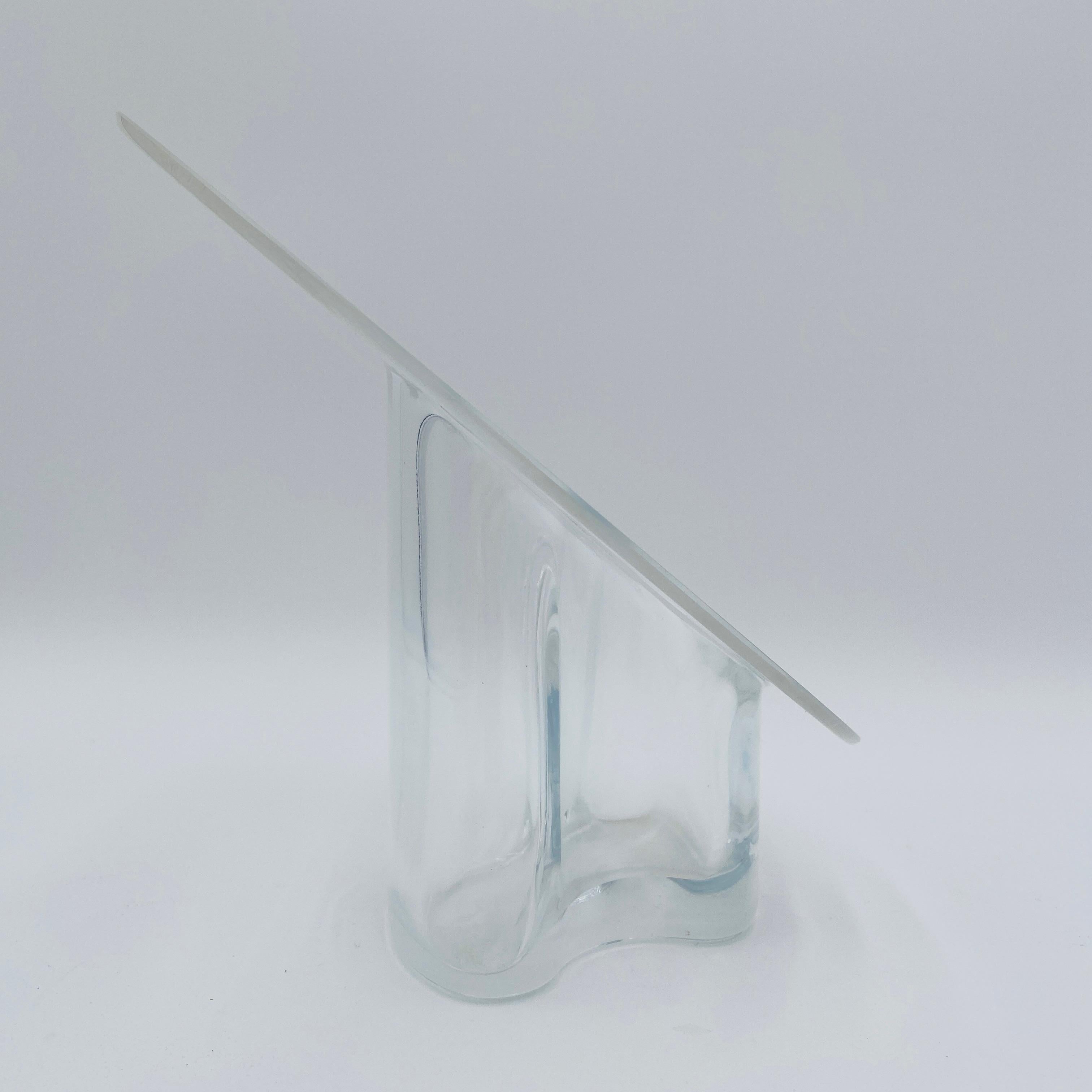 Finnish Glass Vase by Timo Sarpaneva for Iittala, Signed For Sale