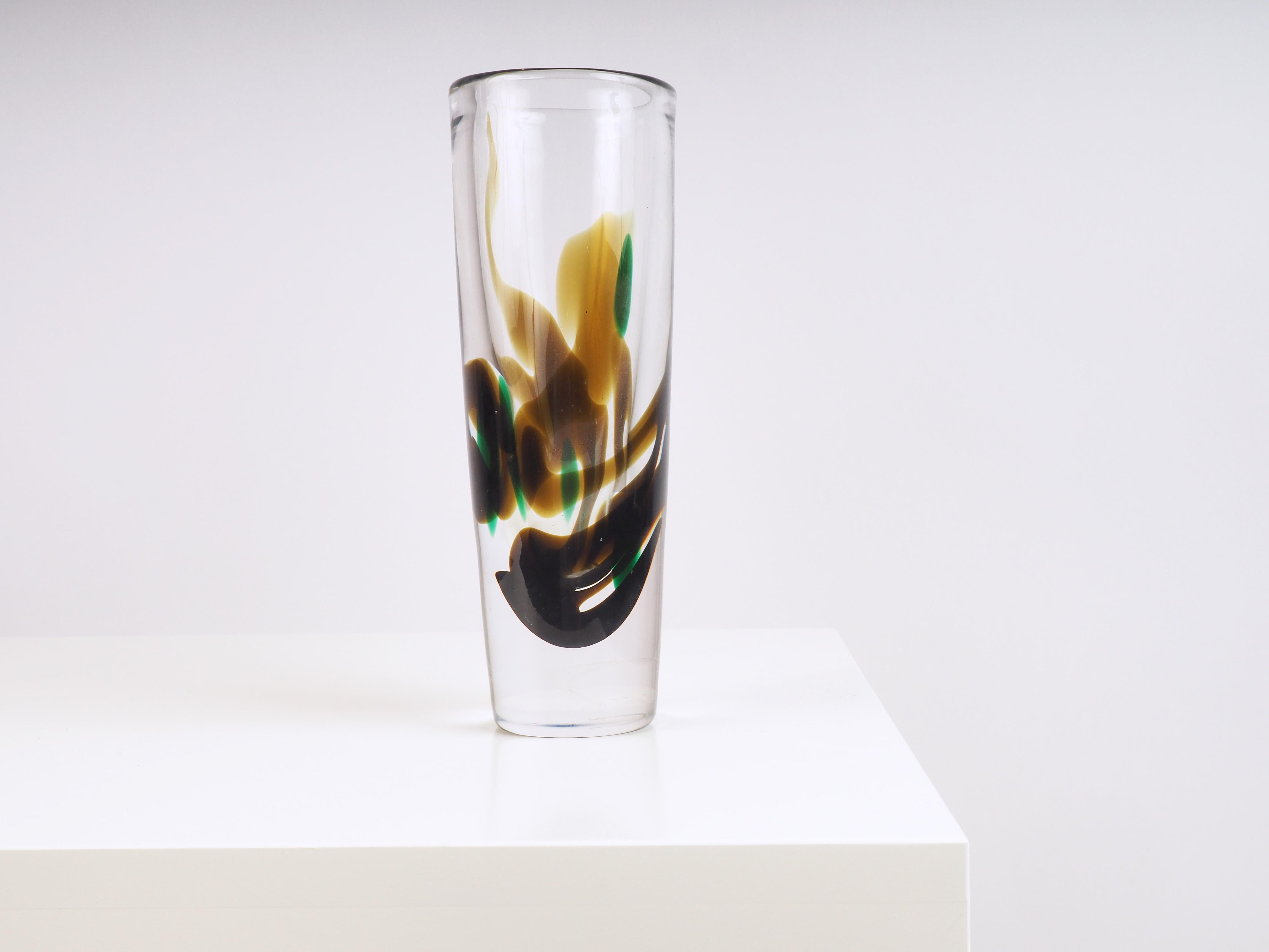 Glass Vase by Vicke Lindstrand at Kosta In Excellent Condition In Goteborg, SE