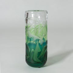 Glasvase aus Glas von Vicke Lindstrand