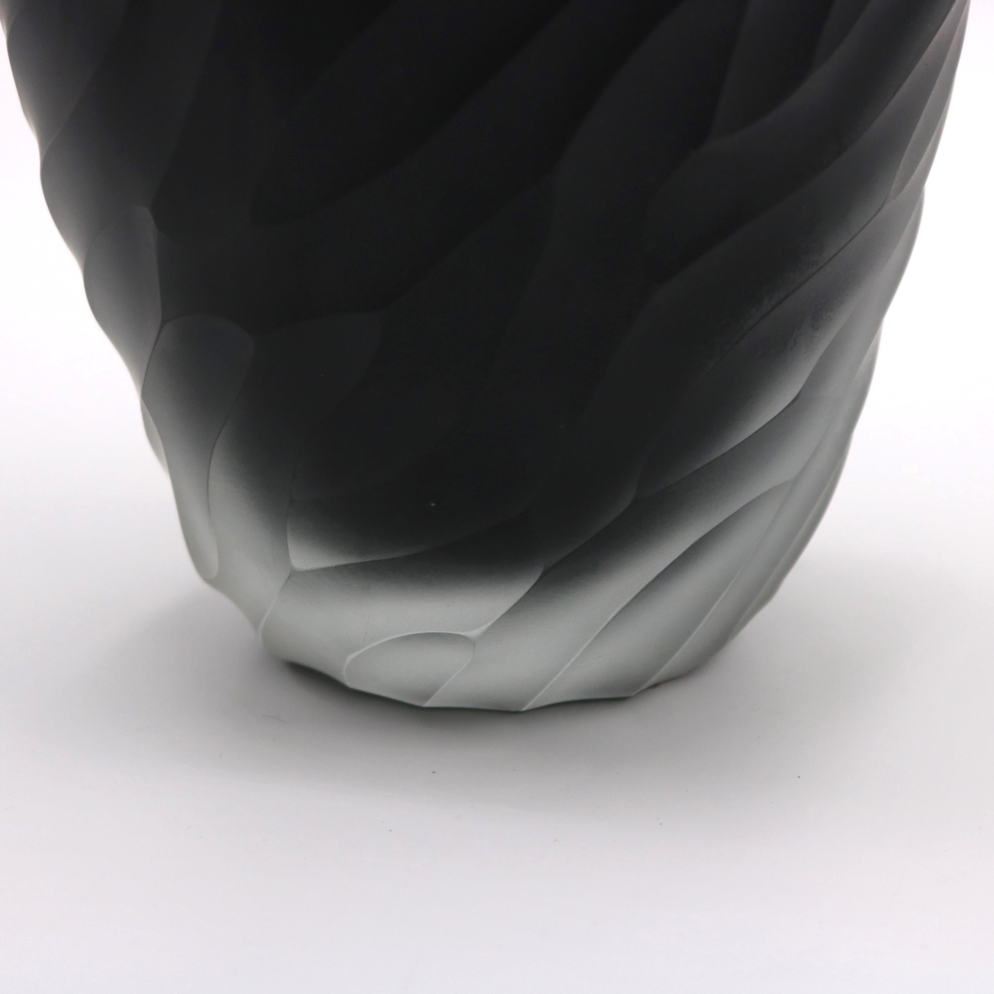 Ferro Art Florero negro italiano de cristal de Murano Italia 1990 Italiano en venta