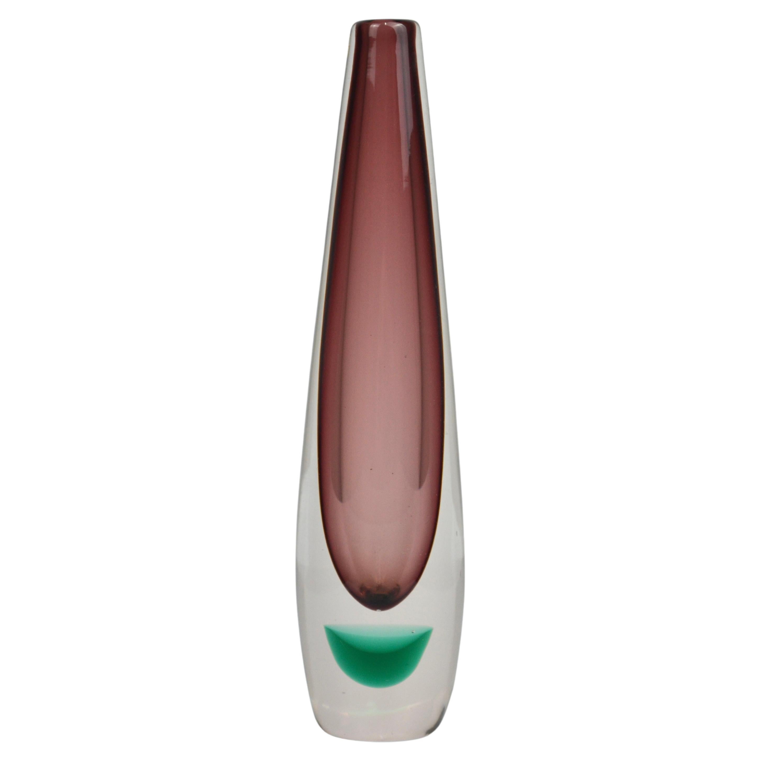 Glass vase by Willy Johansson for Hadeland, 1950s
