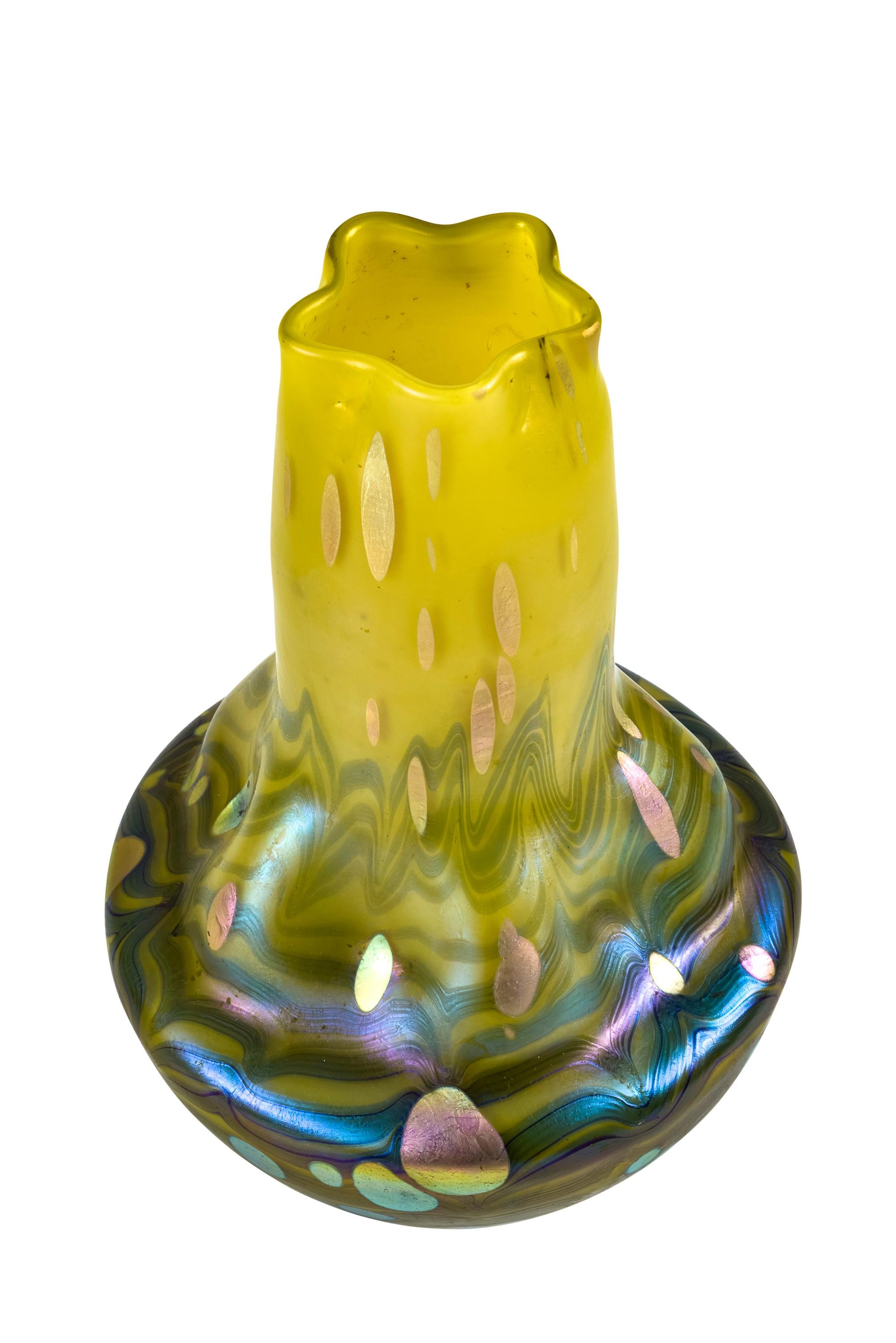 Austrian Jugendstil glass vase 