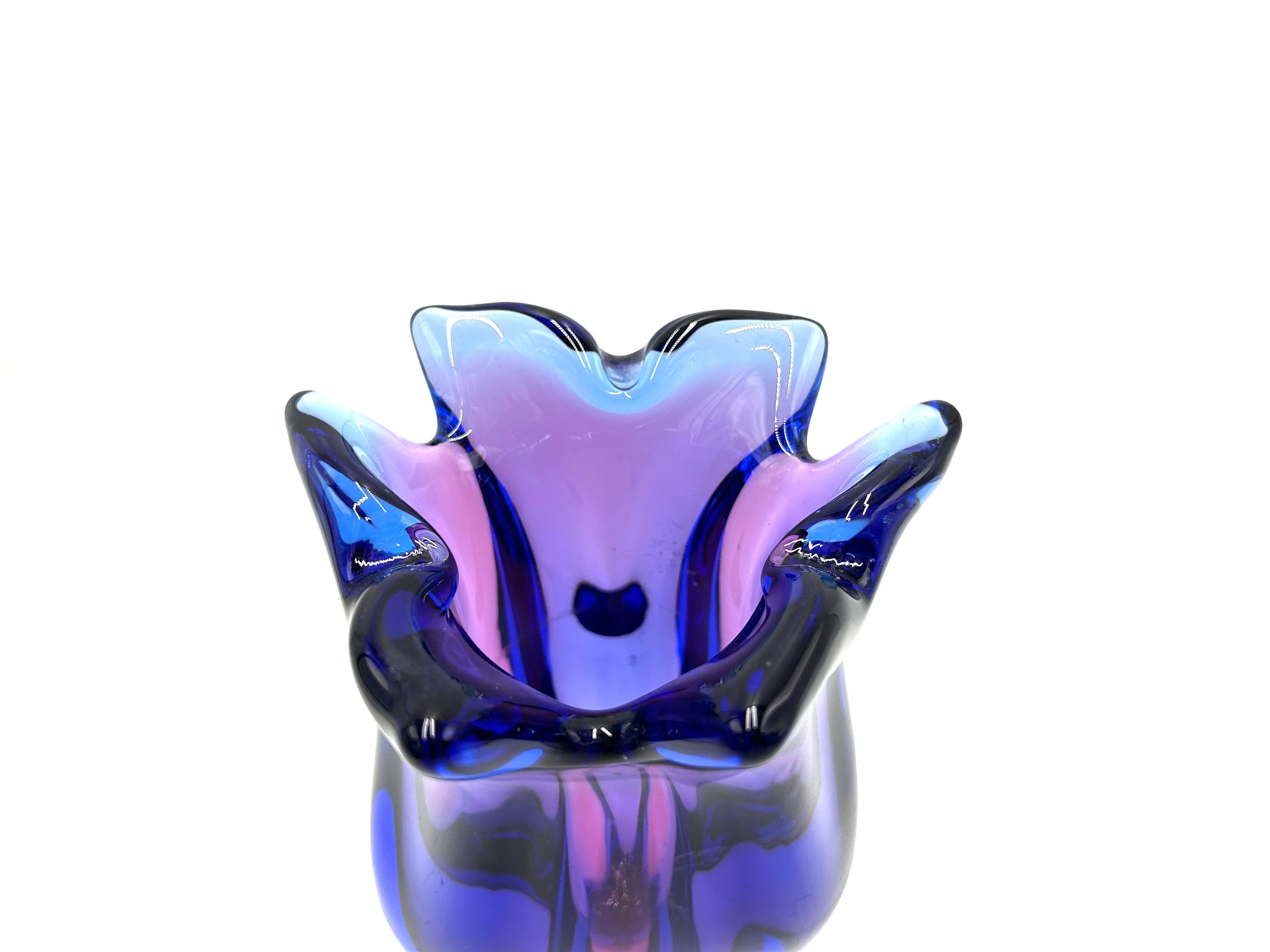 Glass Vase, Chribska Sklarna, Czech Republic, 1960s In Good Condition In Chorzów, PL