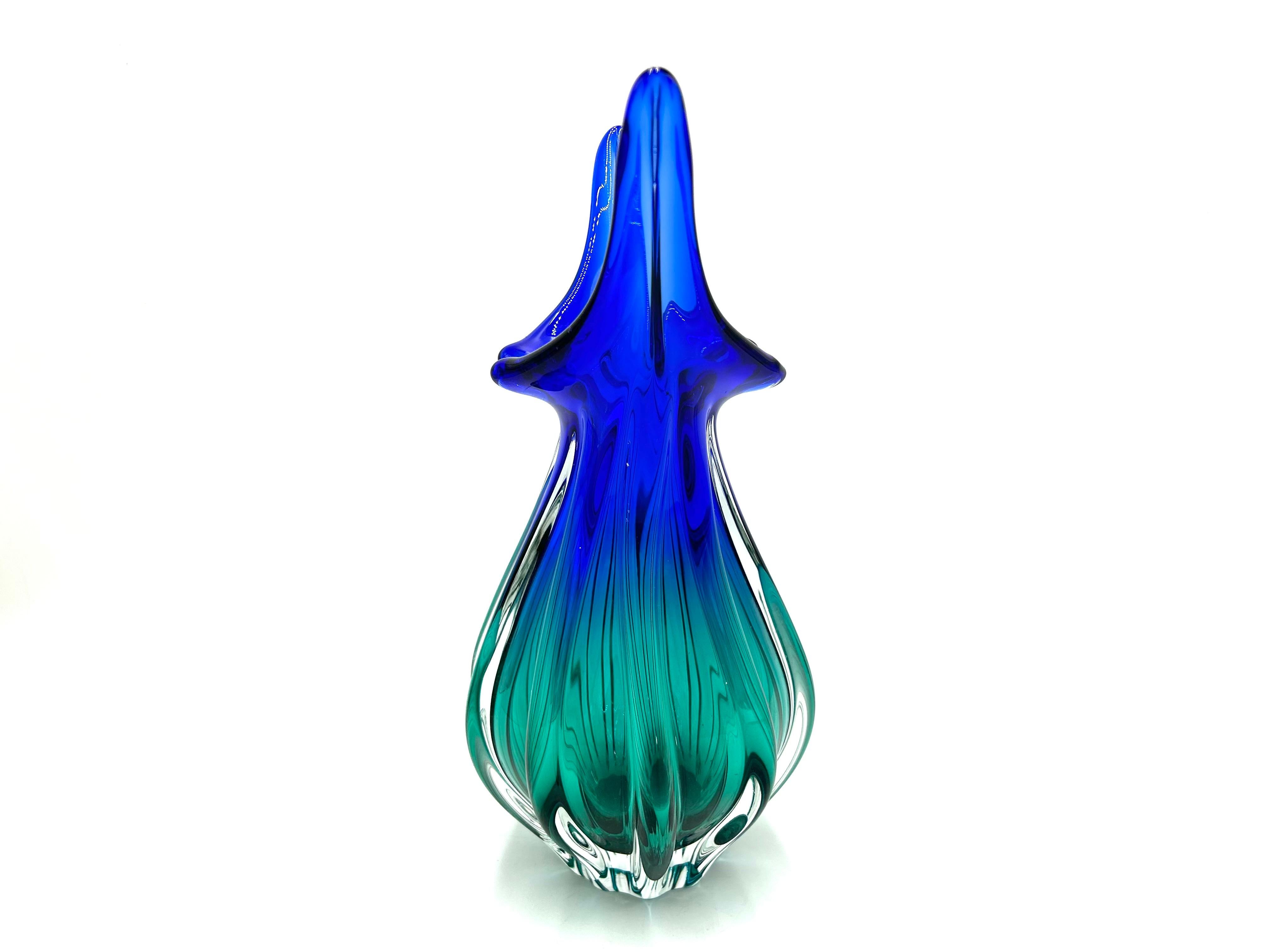 Art Glass Glass Vase, Chribska Sklarna, Czech Republic, 1960s