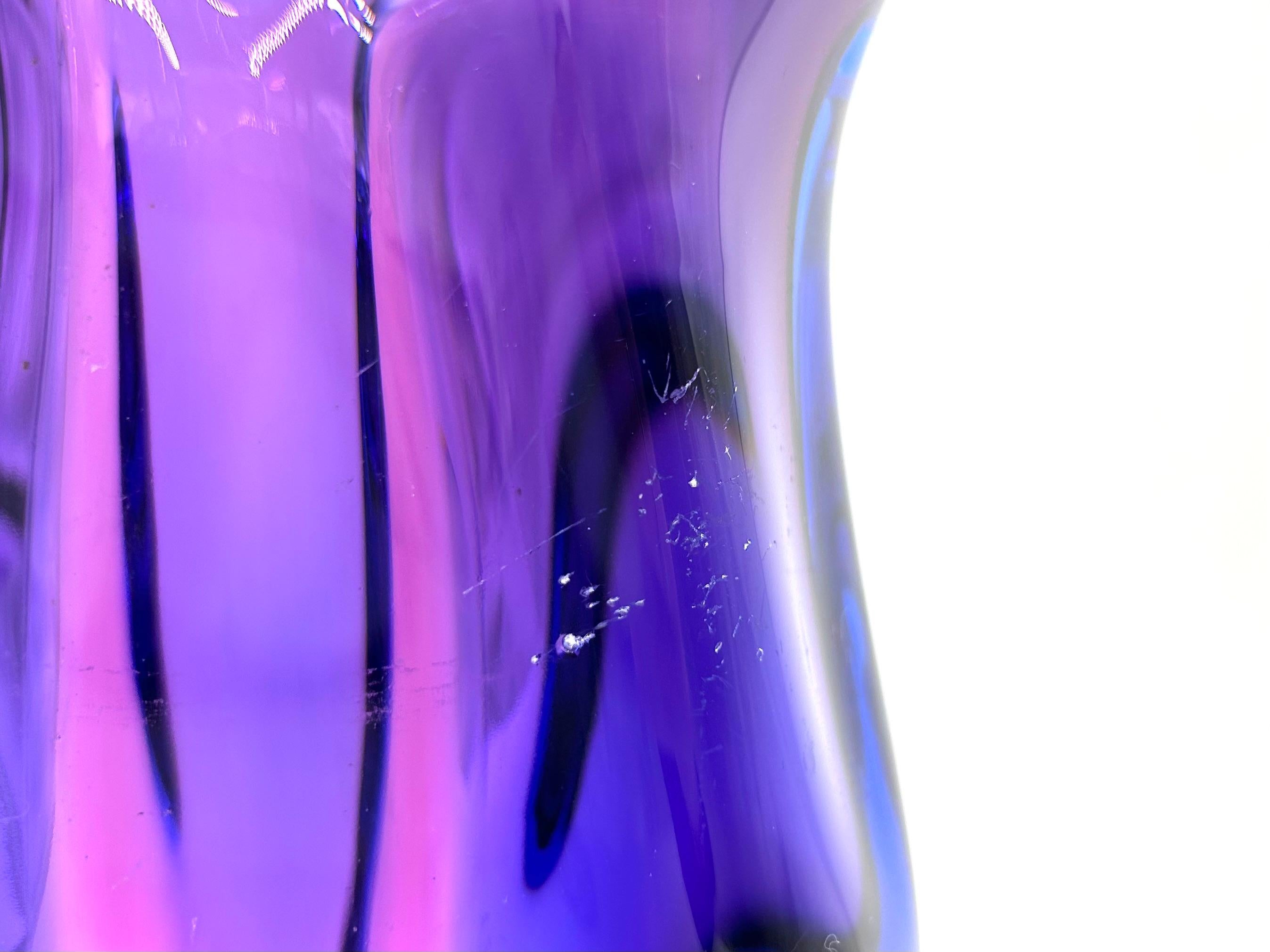 Mid-20th Century Glass Vase, Chribska Sklarna, Czech Republic, 1960s