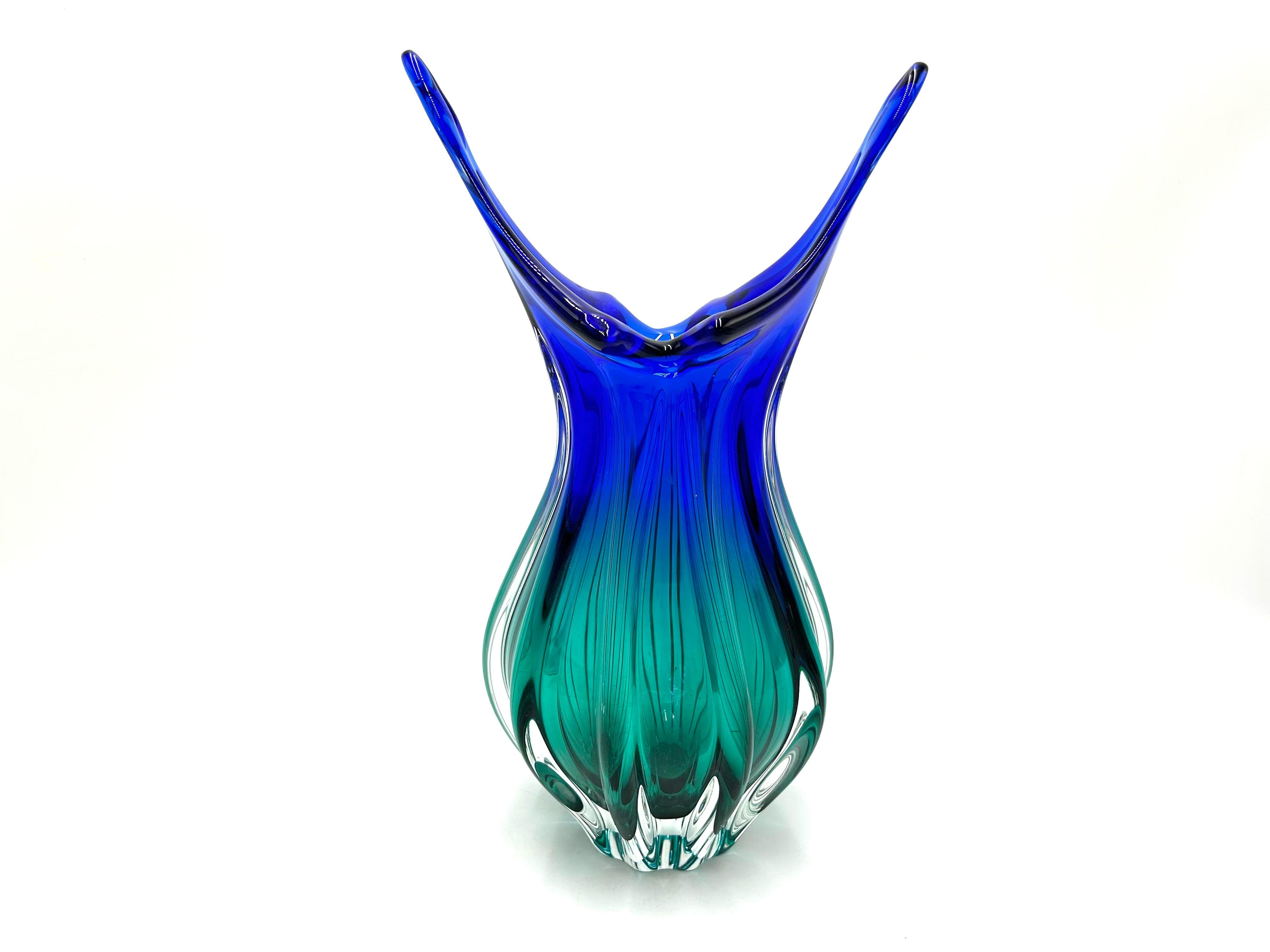Glass Vase, Chribska Sklarna, Czech Republic, 1960s 1