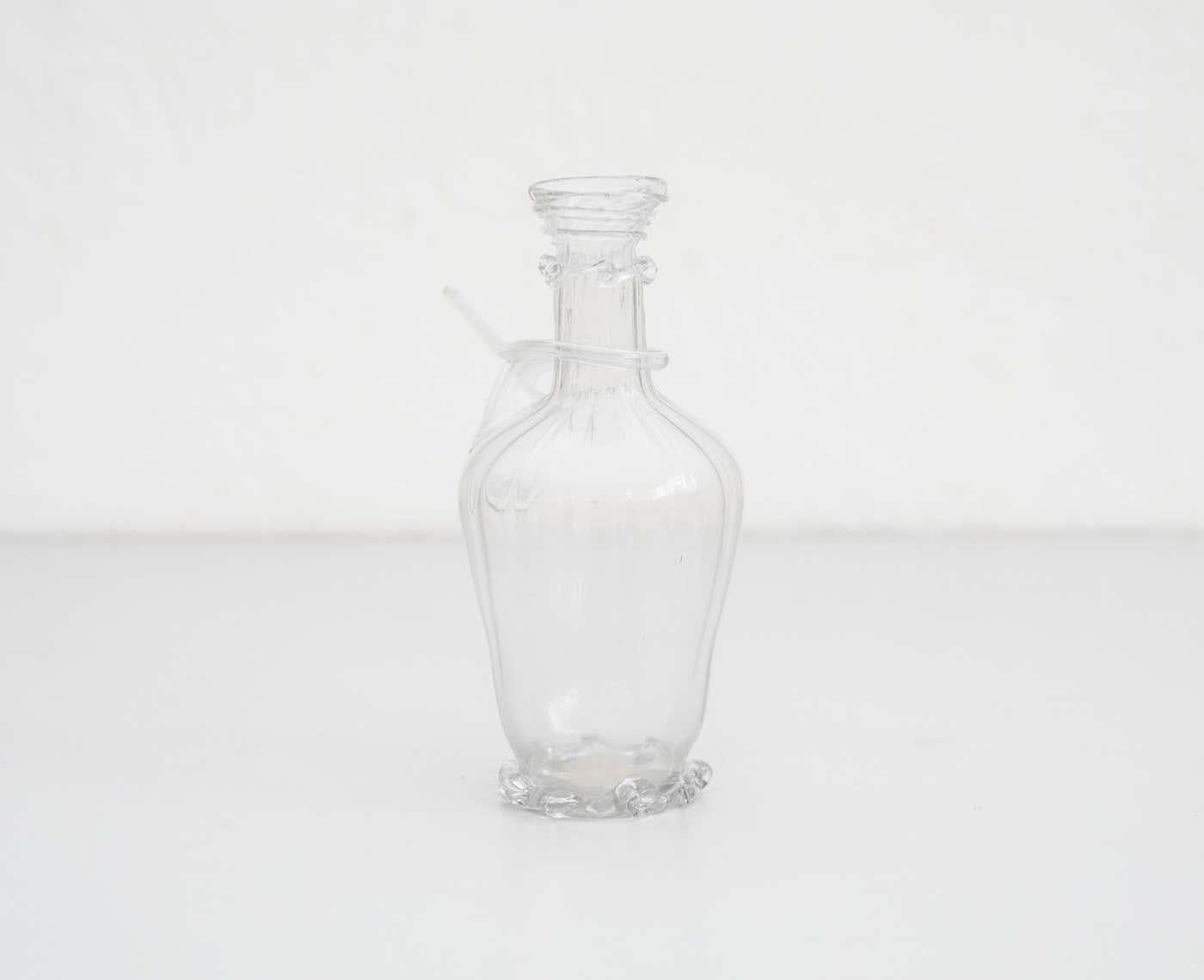 French Glass Vase, circa 1930 For Sale