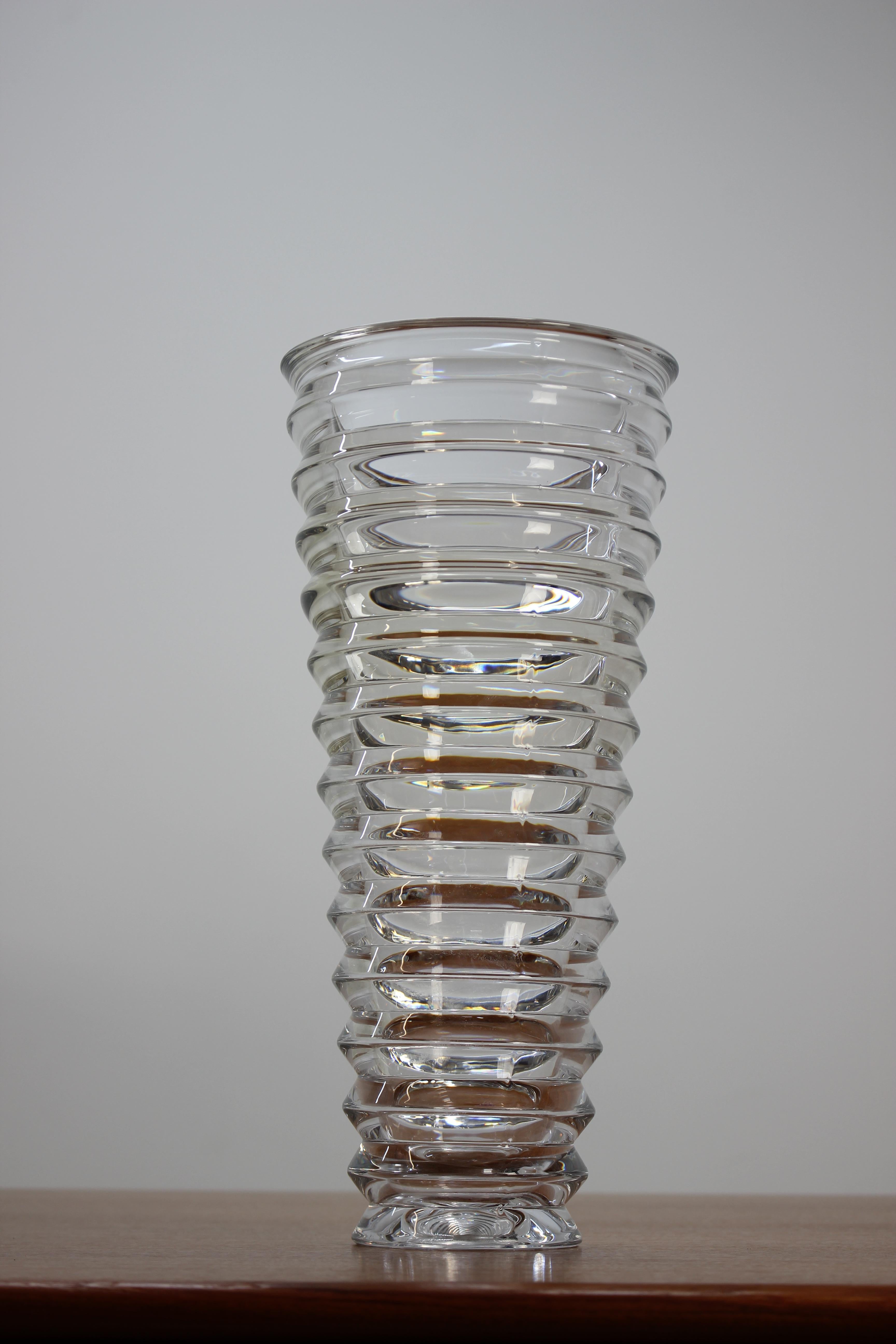 Modern Glass Vase, Czech Art Glass, 2000s For Sale