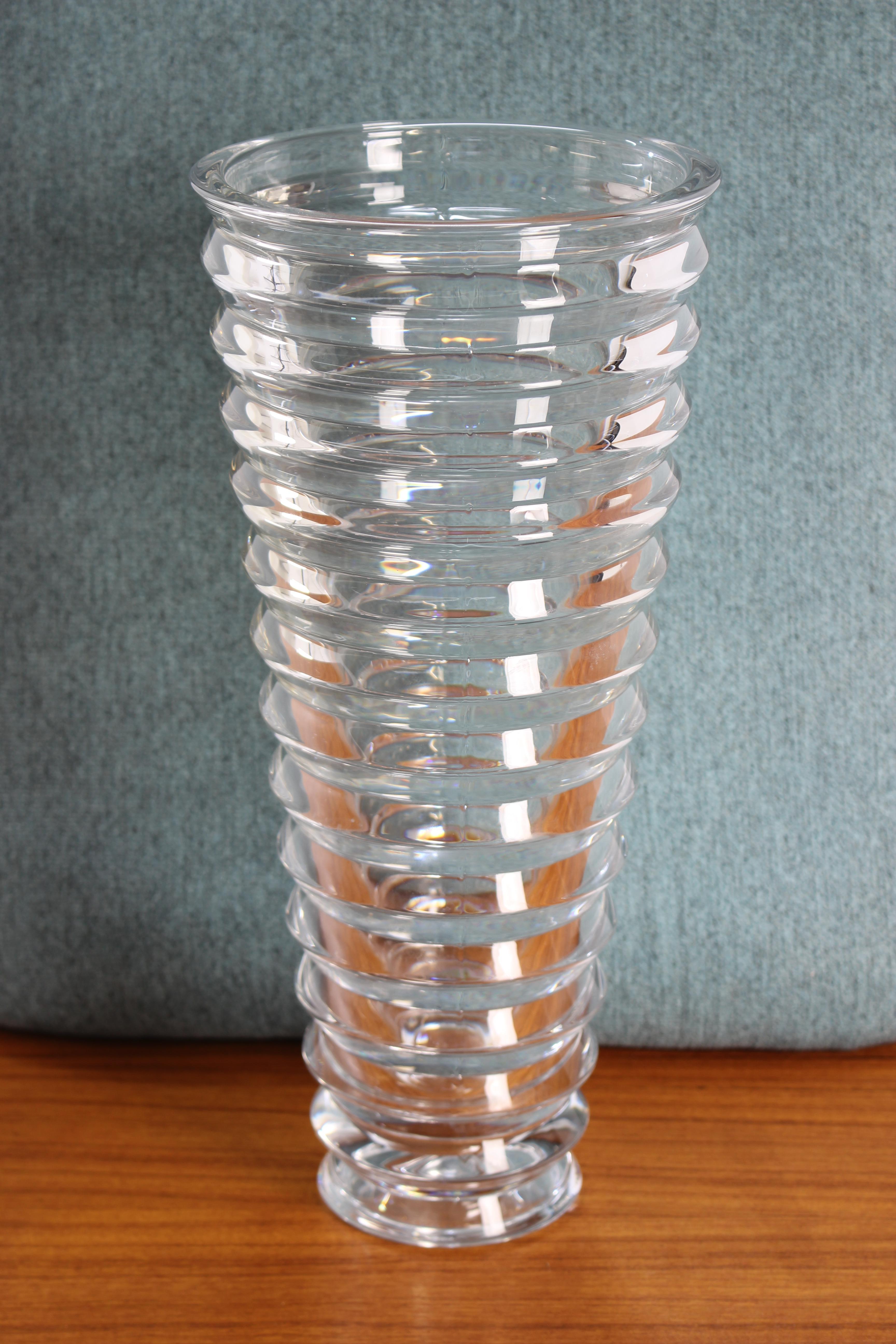 Contemporary Glass Vase, Czech Art Glass, 2000s For Sale