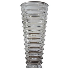 Jarrón de cristal, vidrio artístico checo, años 2000