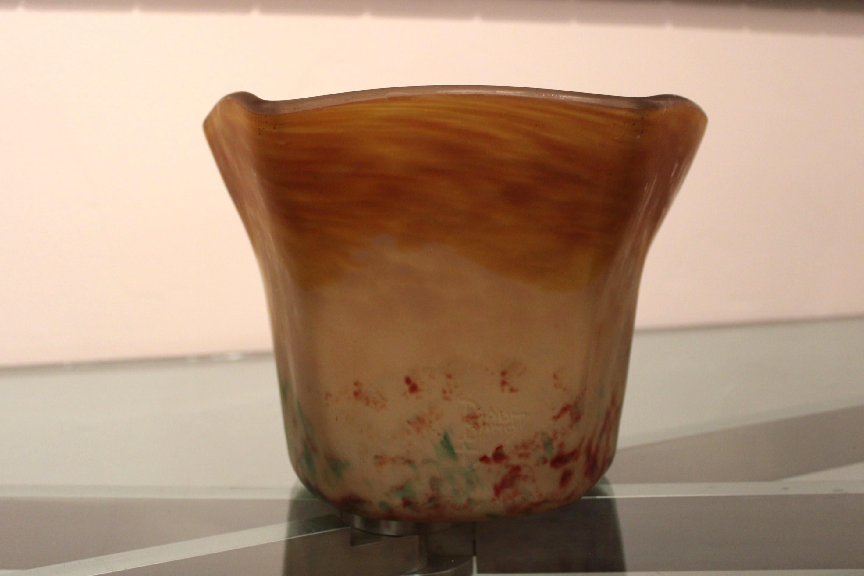 Glass Vase Daum Nancy, France 20th Century For Sale 4