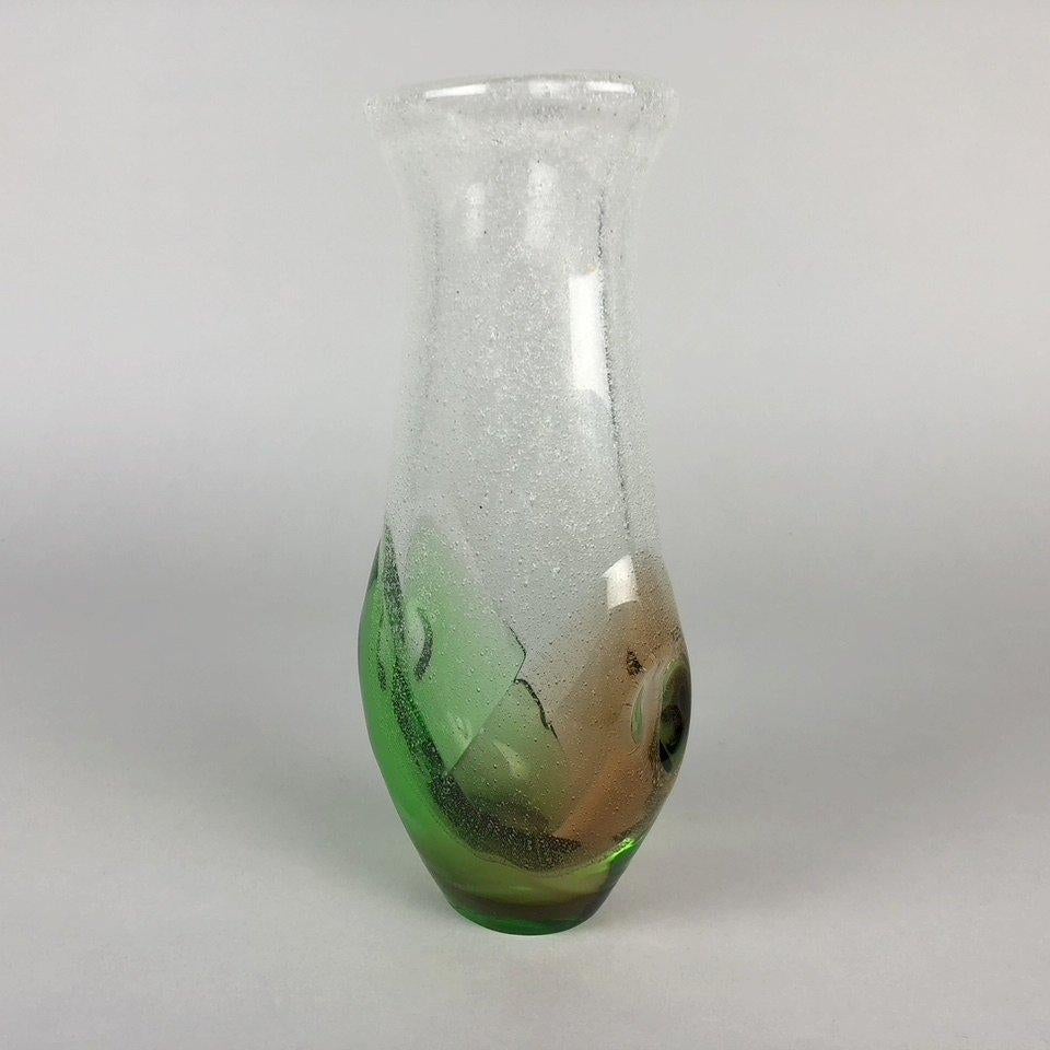 Mid-Century Modern Vase en verre conçu par Frantisek Spinar pour Skrdlovice Glassworks, 1970 en vente