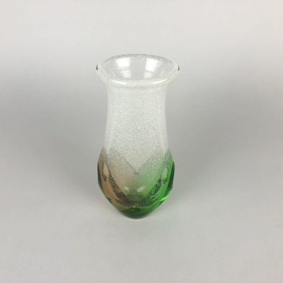 Mid-Century Modern Glass Vase Designed by Frantisek Spinar for Skrdlovice Glassworks, 1970s For Sale