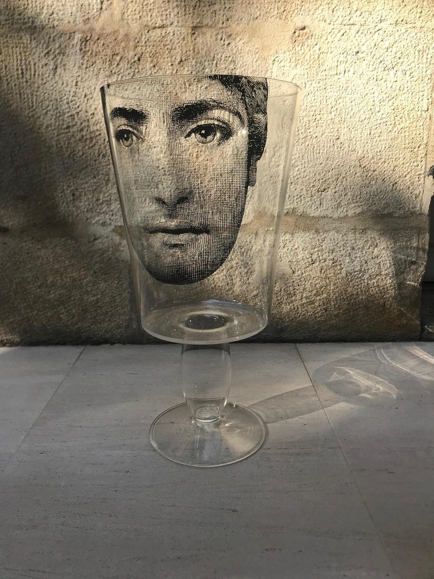 Glass Vase Designed by Nigel Coates for Pietro Fornasetti In Excellent Condition For Sale In Bordeaux, FR